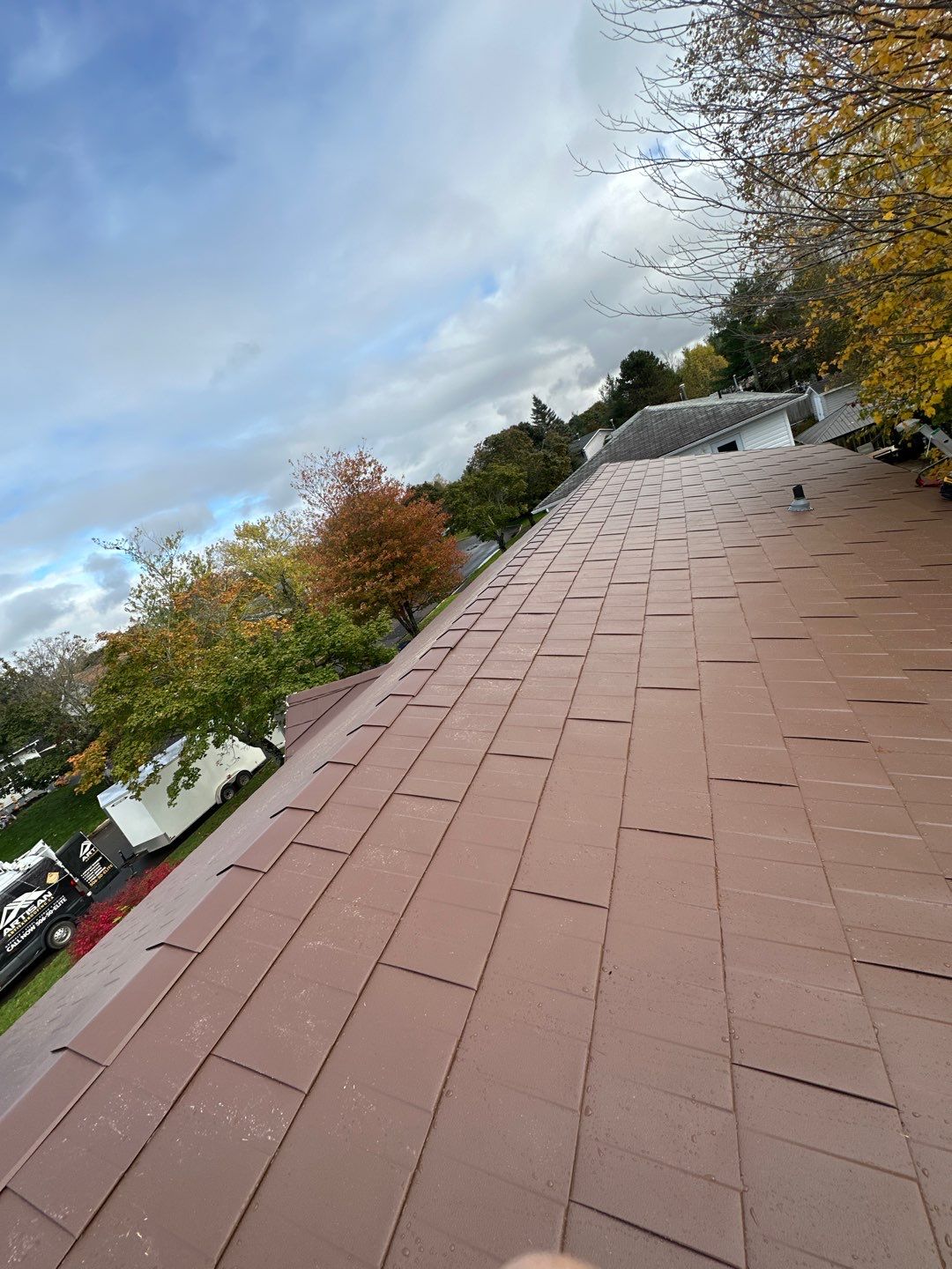 Residential Roofing Installation using Wakefield Bridge Steel Shingle by Ideal Steel by Artisan Roofing & Home Improvements Inc.