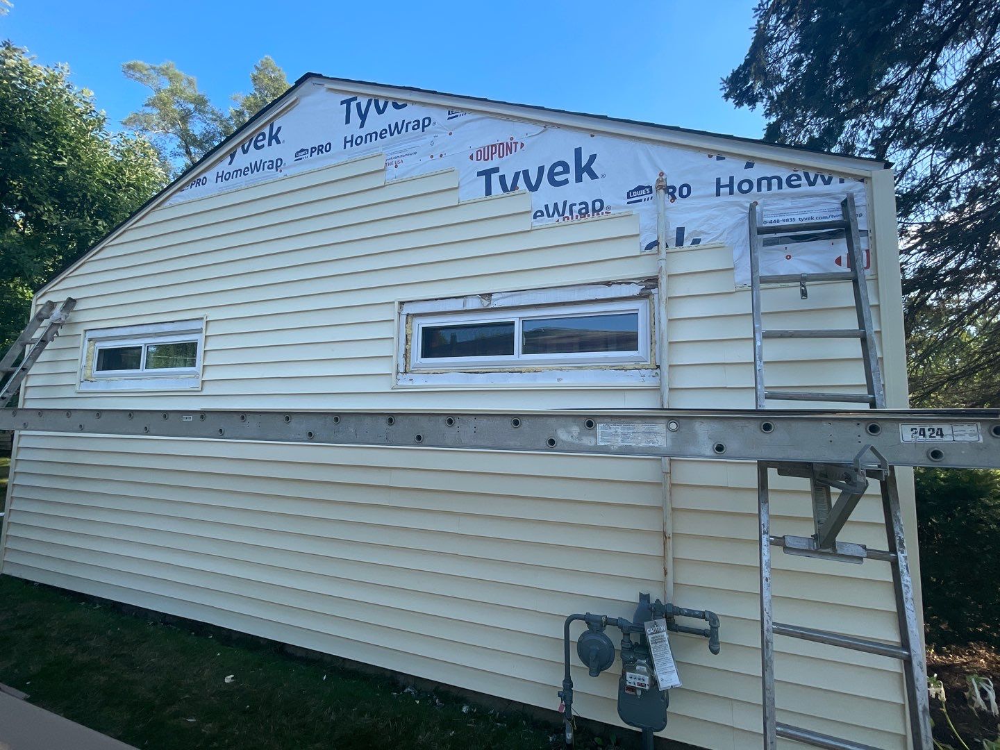 Siding Installation using Alside Charter Oak Siding  by Pro Home Services Inc