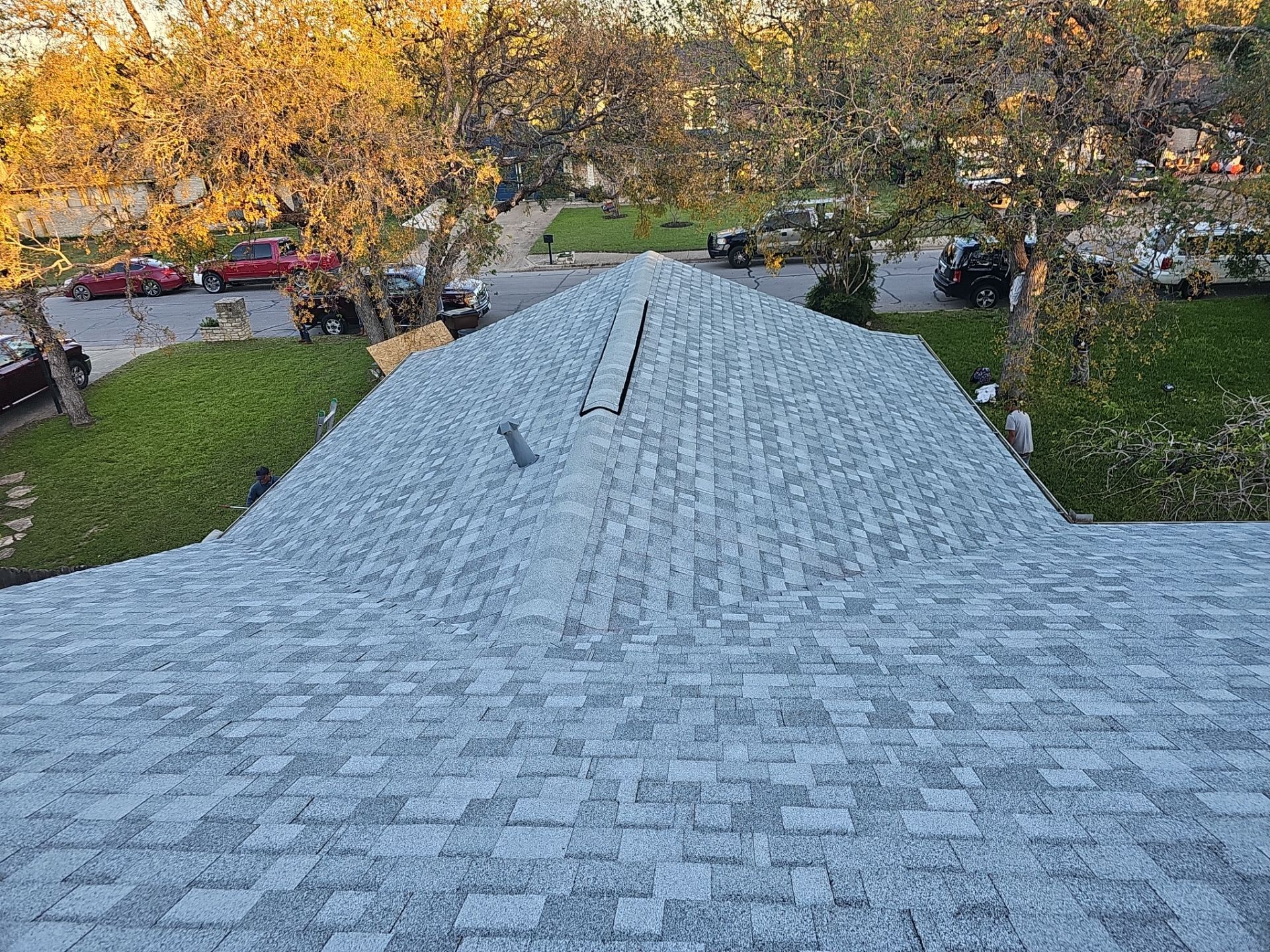 Residential Roof Install IKO Dynasty Froststone Grey by DeZign Roofing & Exteriors