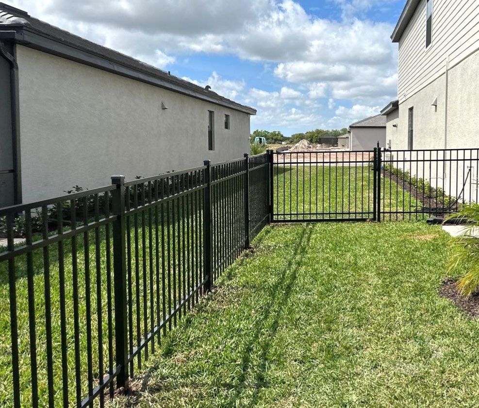Aluminum Fence Installation using Black 3 Rail Aluminum Fence by Asap fence and gates, LLC