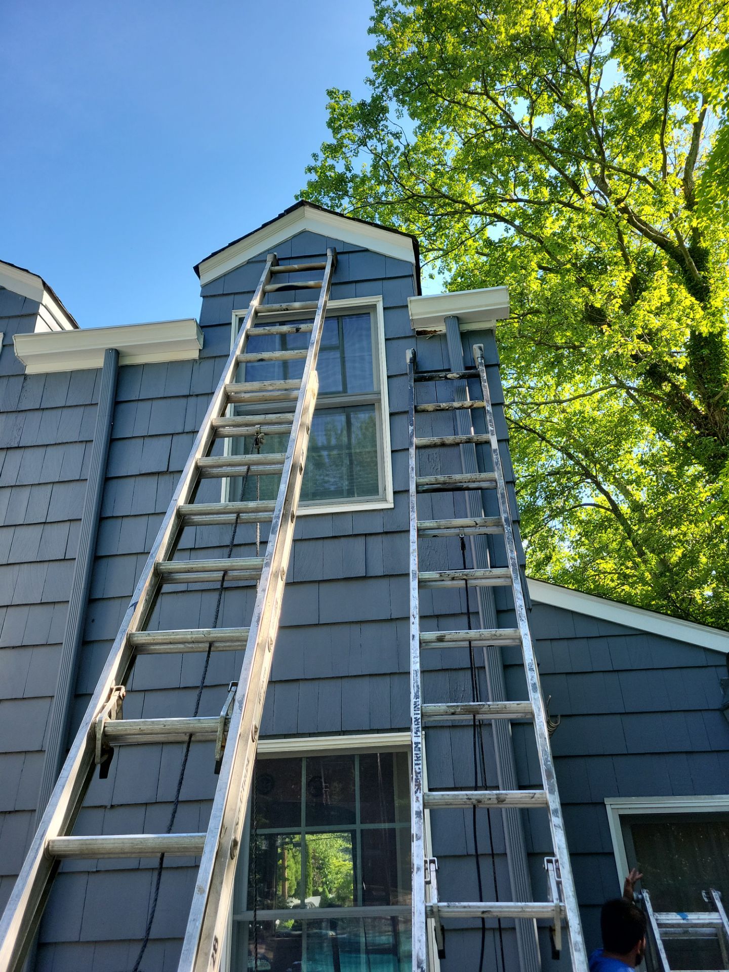 Exterior Painting and Cedar Shingle Siding Repair in Cedar Grove by Spectrum Painting, LLC