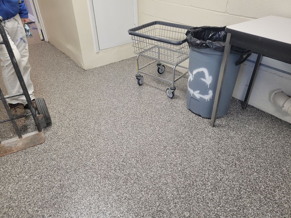 Laundry Room Floor Coating using Penntek by Spectrum Painting, LLC