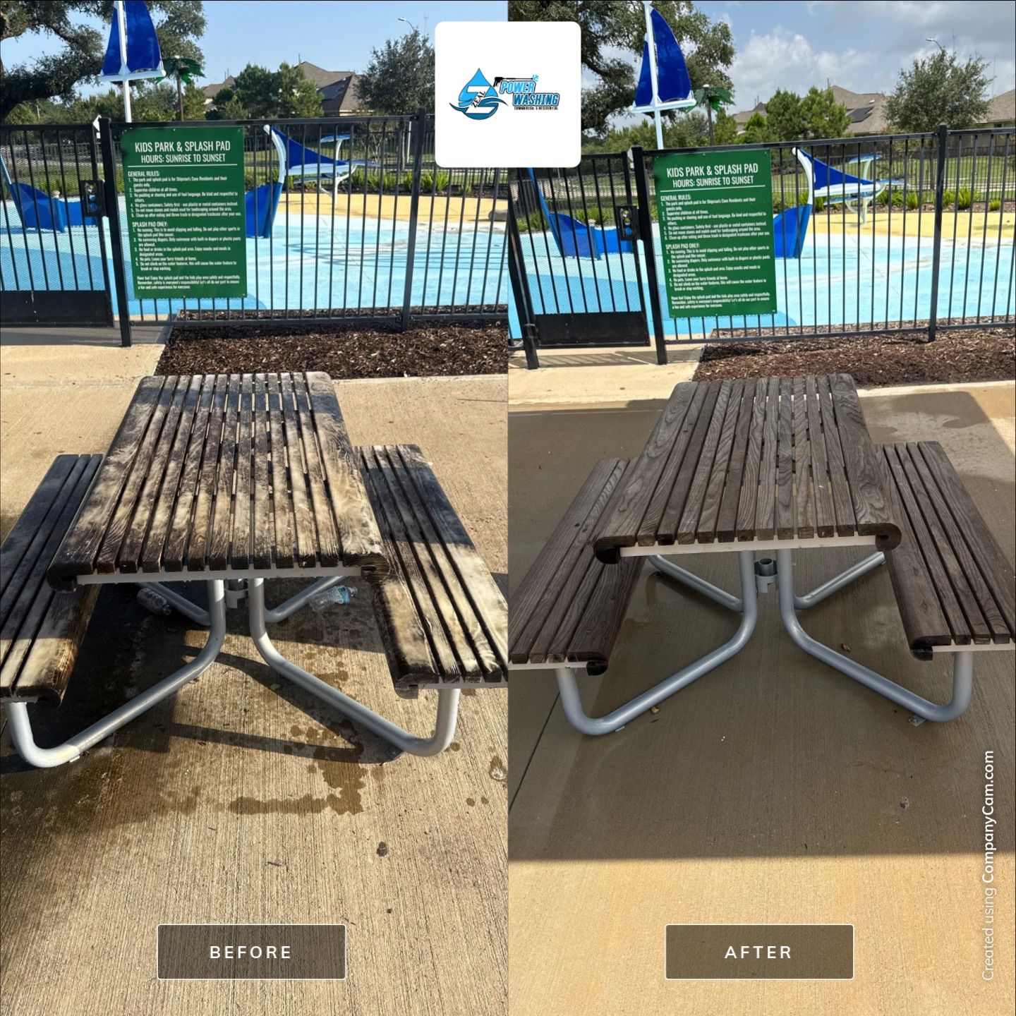 Commercial Concrete Cleaning for HOA Park by Zeal Power Washing