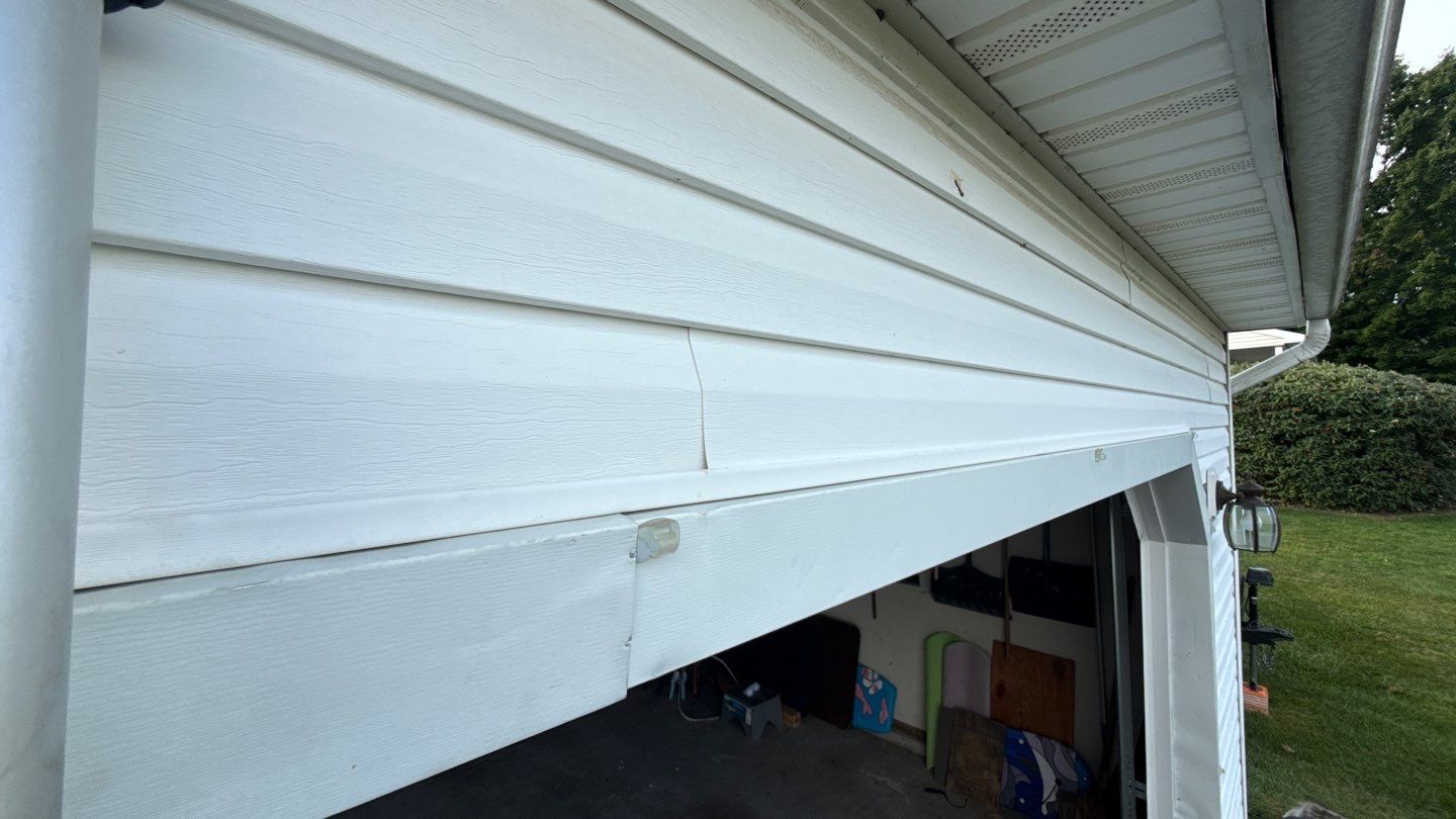 Garage Door Trim Replacement and Moisture Damage Repair in Shrewsbury, PA by Bealing Roofing & Exteriors