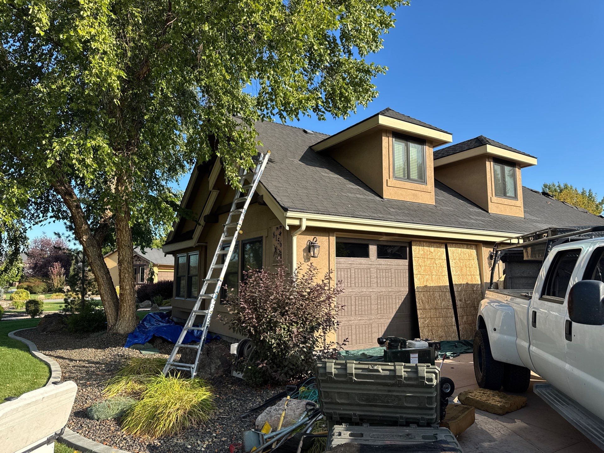 Middleton Residential Roof Replacement with Dark Grey Architectural Shingles by Olive Roofing