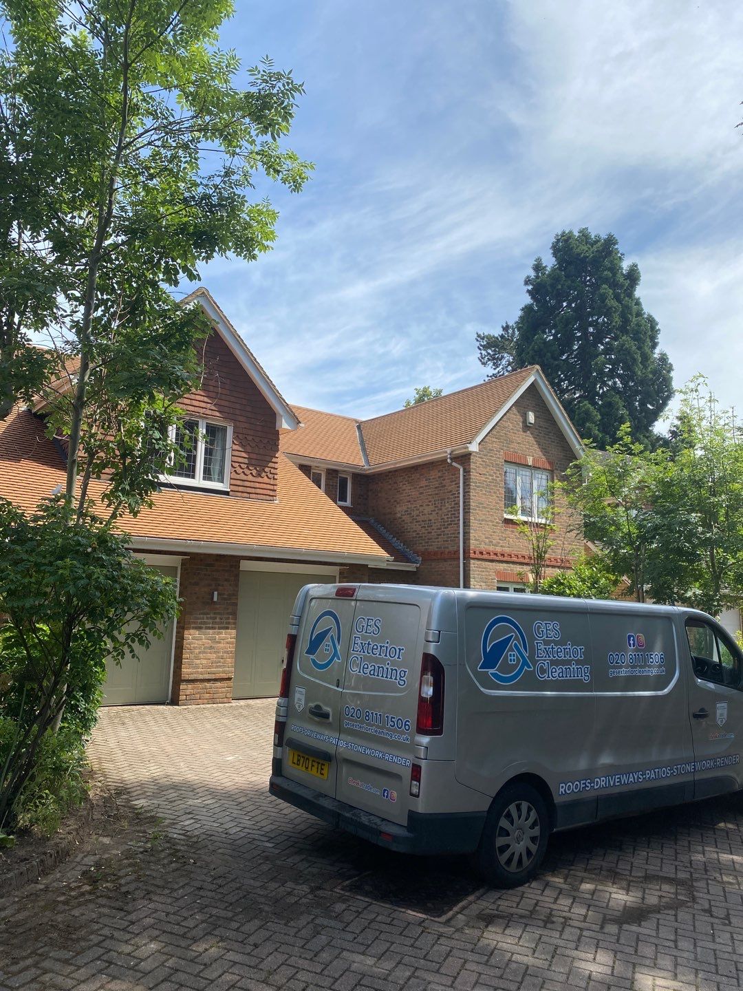 Roof Clean - Biocide Treatment using Honda 15lpm Low Pressure Washing Machine by Ges Exterior Cleaning ltd