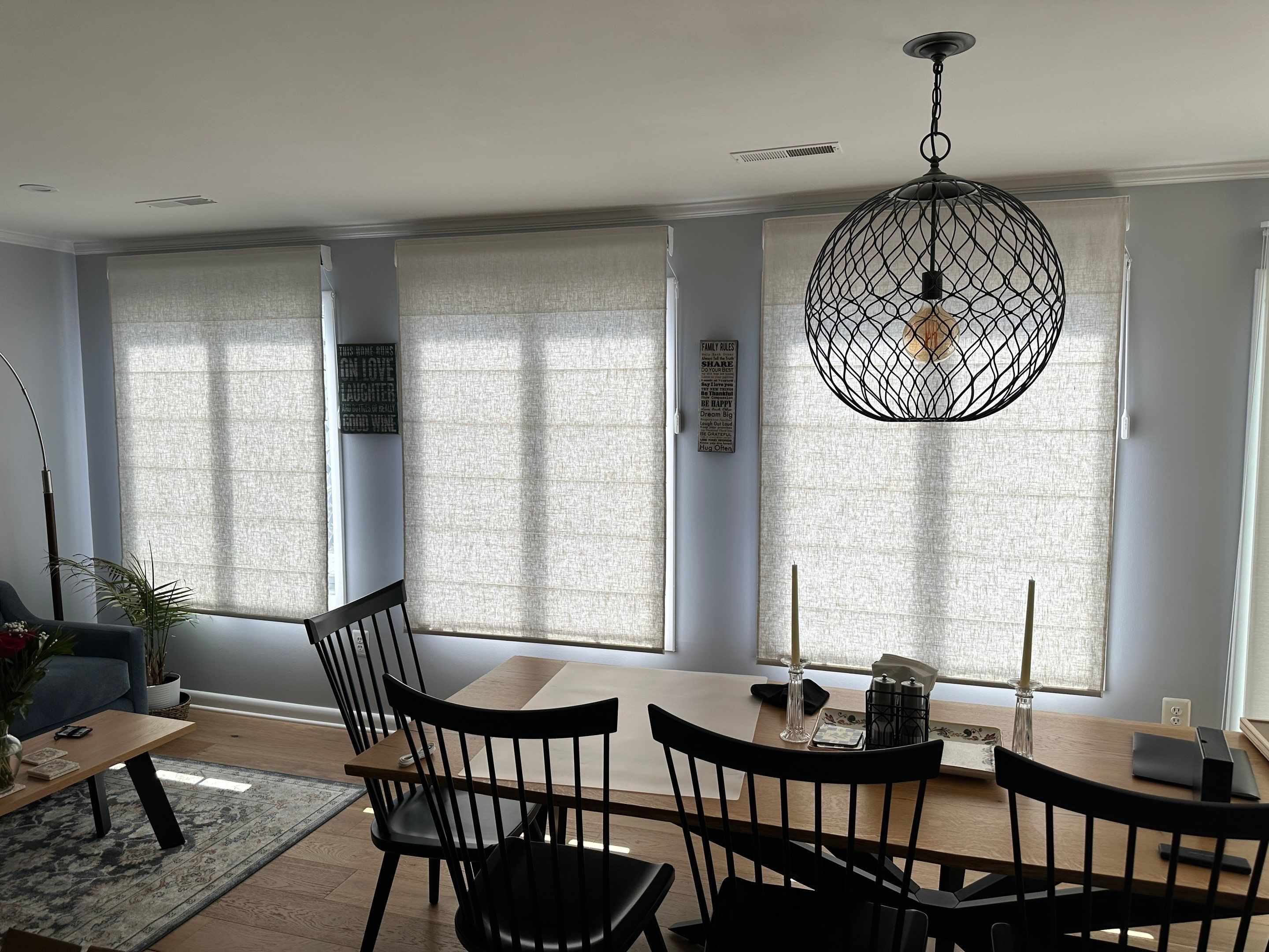 Roman Shade Installation - Cobb Island by Southern Maryland Custom Blinds