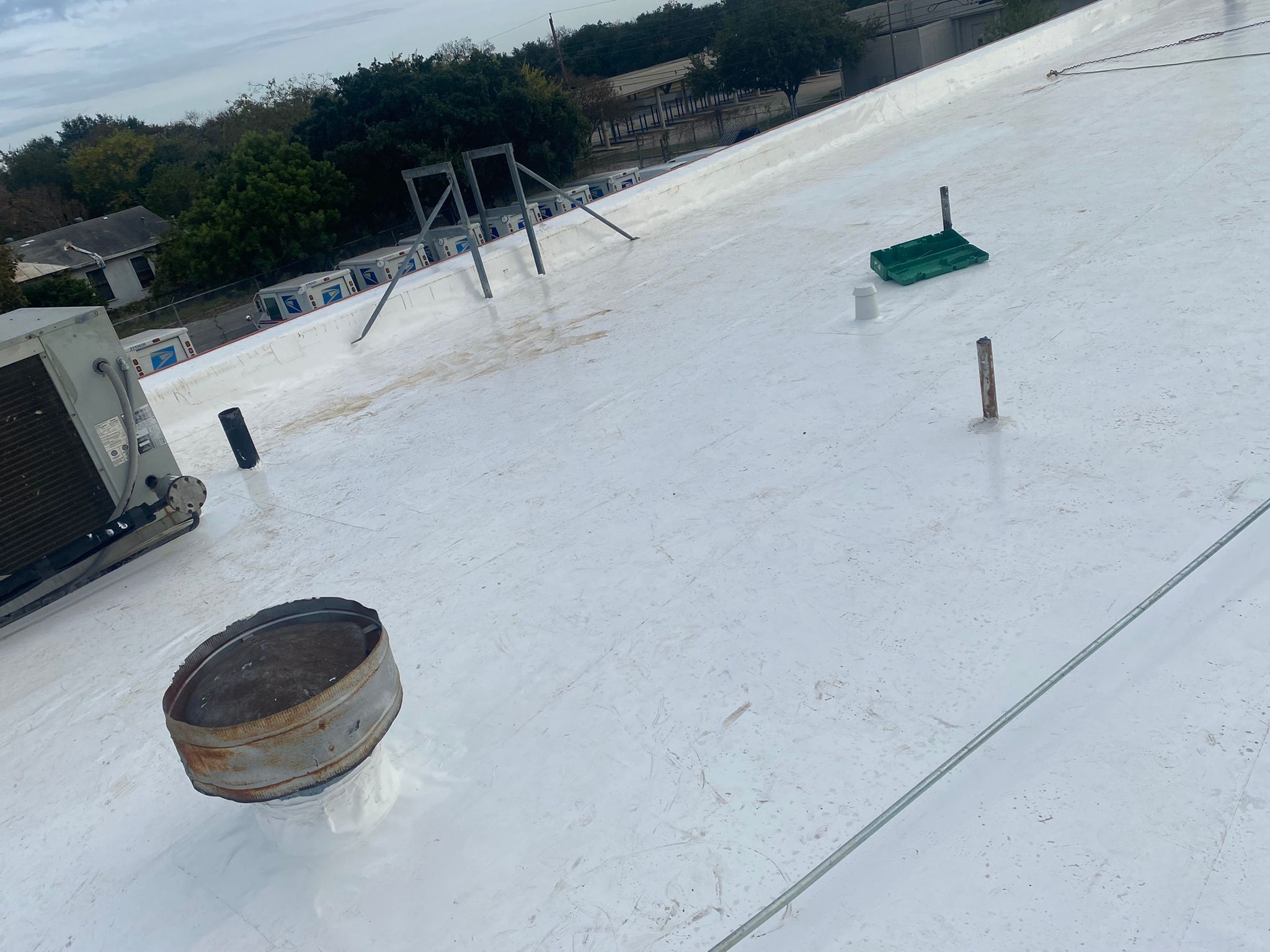 San Antonio Post Office Recover with a 20 year NDL warranty by Grell Roofing, LLC