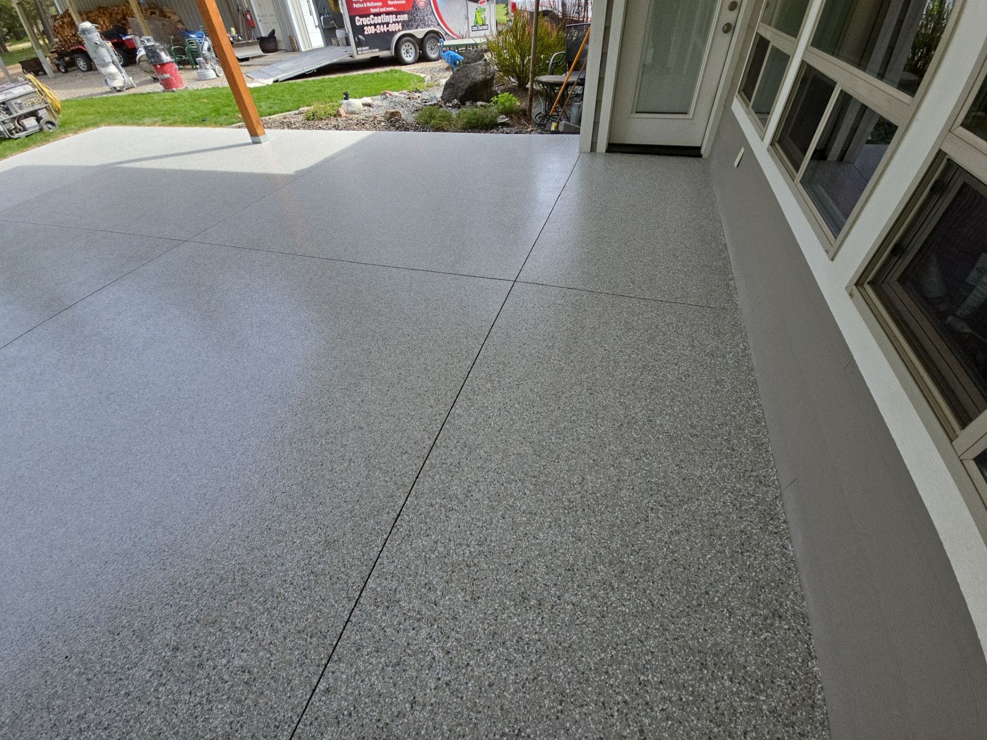 Patio Transformation using Mt Everest by Croc Coatings, LLC