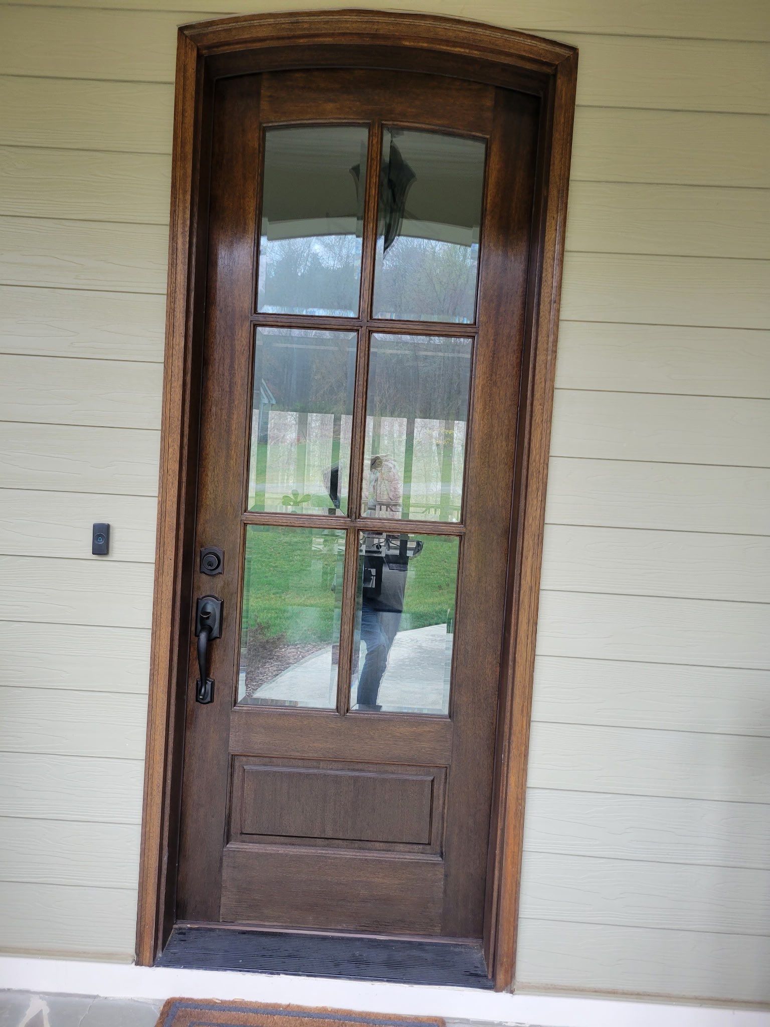 Front door change by GonzalezPainters & Contractors Inc 