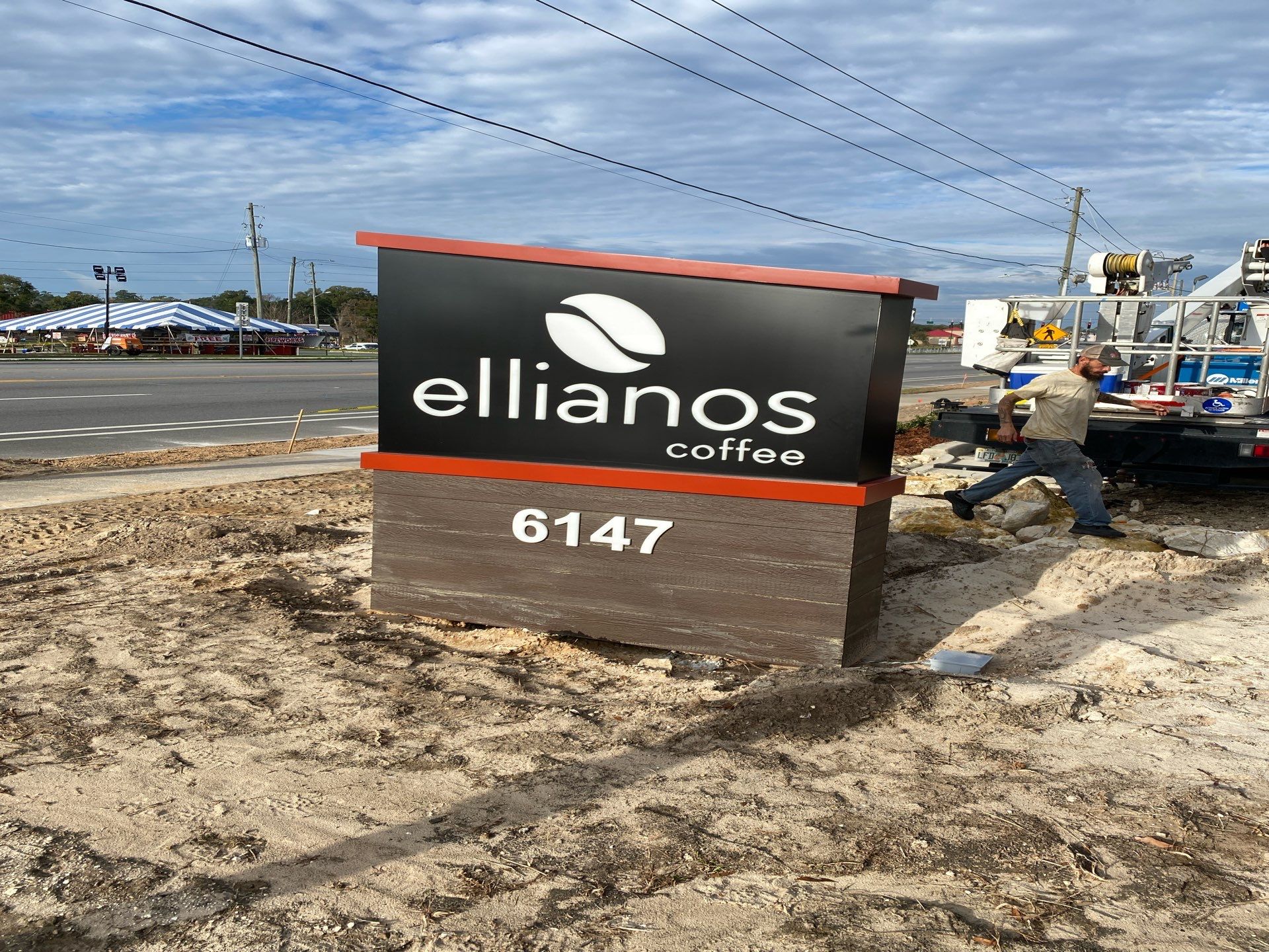 Ellianos Monument Sign by SignCrafters