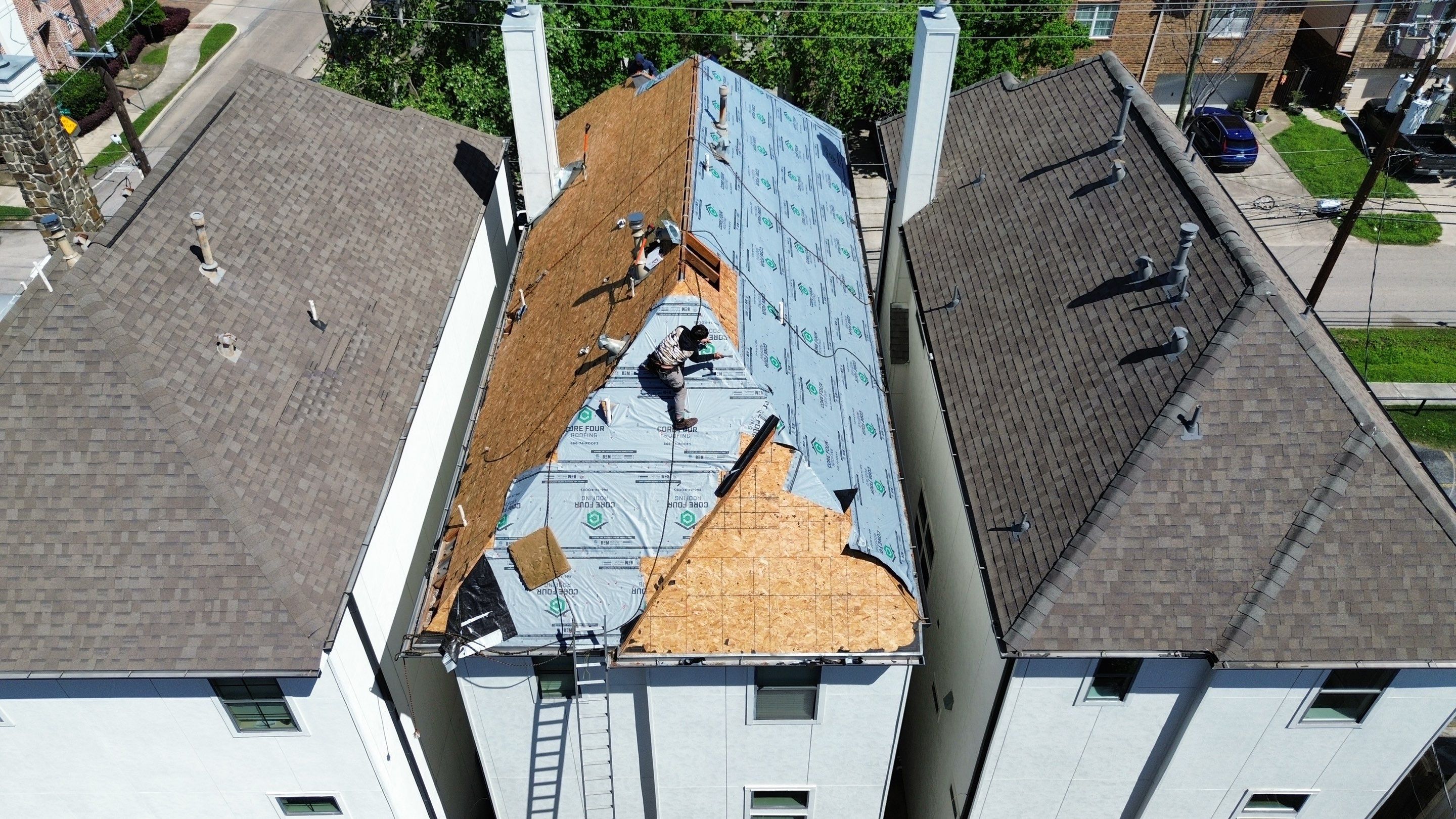 Roof Replacement using IKO Nordic in the Heights! by Core Four Roofing
