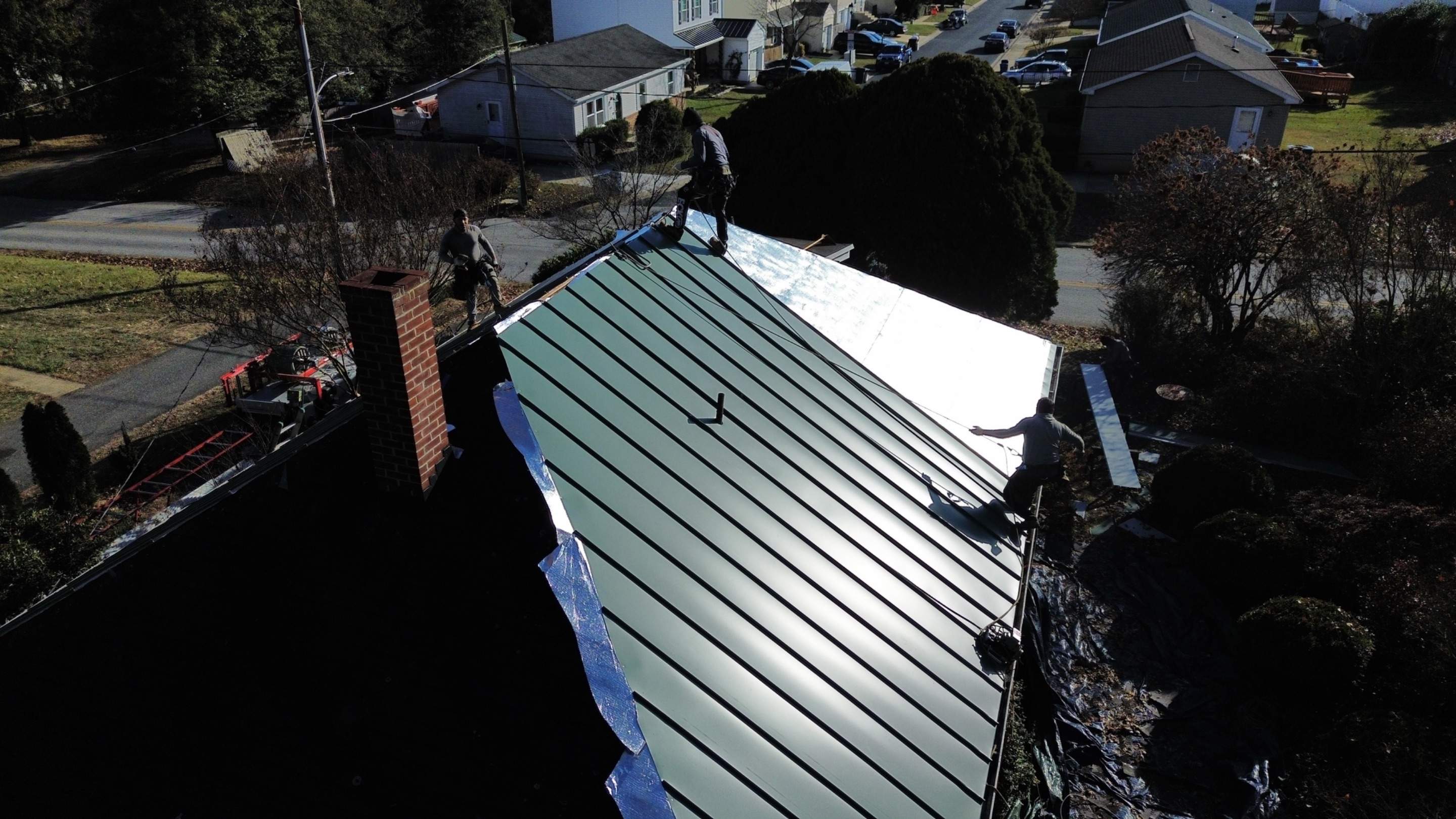 Residential Roofing Installation using Standing Seam Metal Roof | Mechanically Fastened | 24 Gauge by Matter Construction, LLC