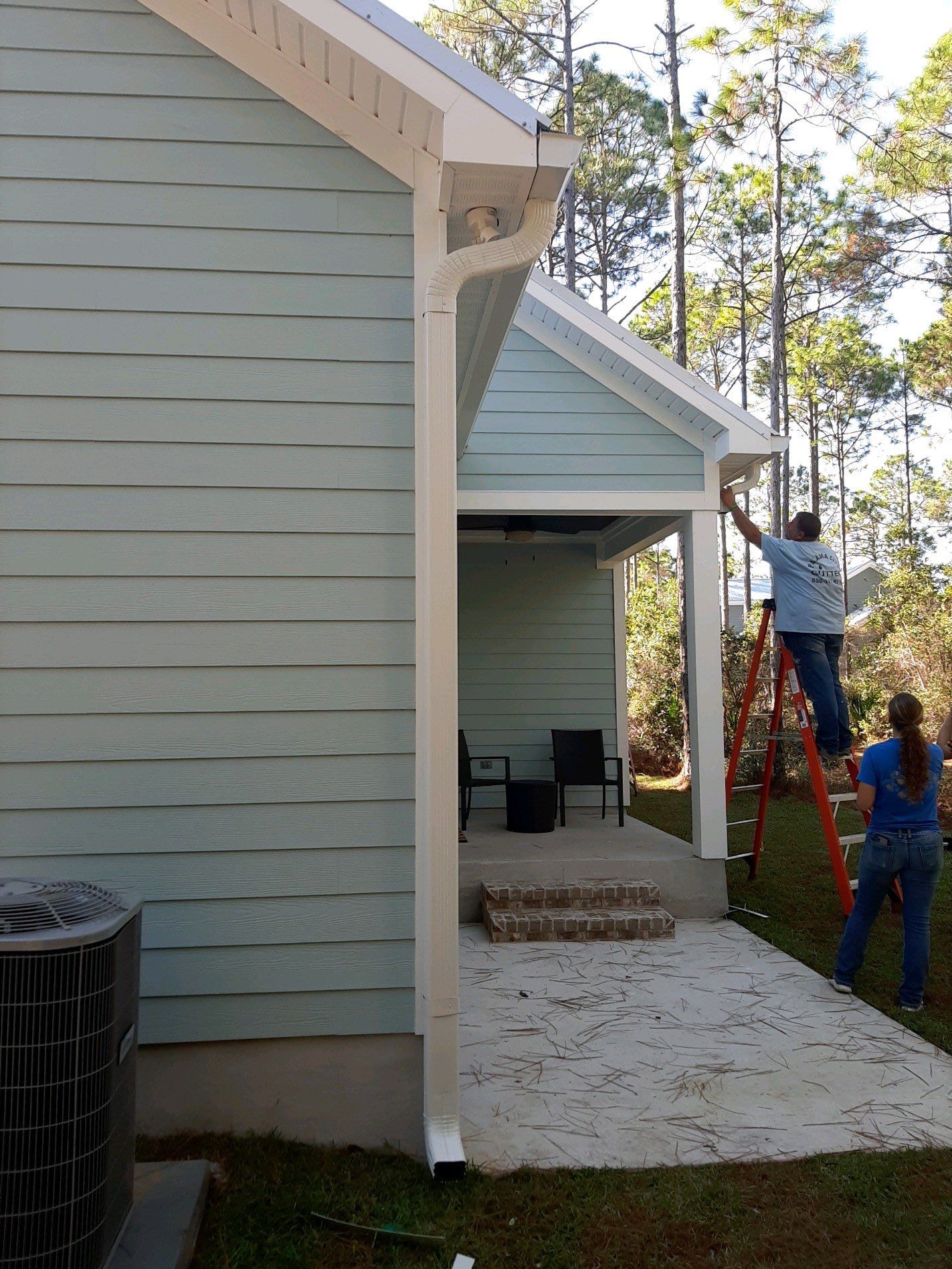 Gutter Installation using K-Style Seamless Gutters and Gutter Guards by Gutter Professors