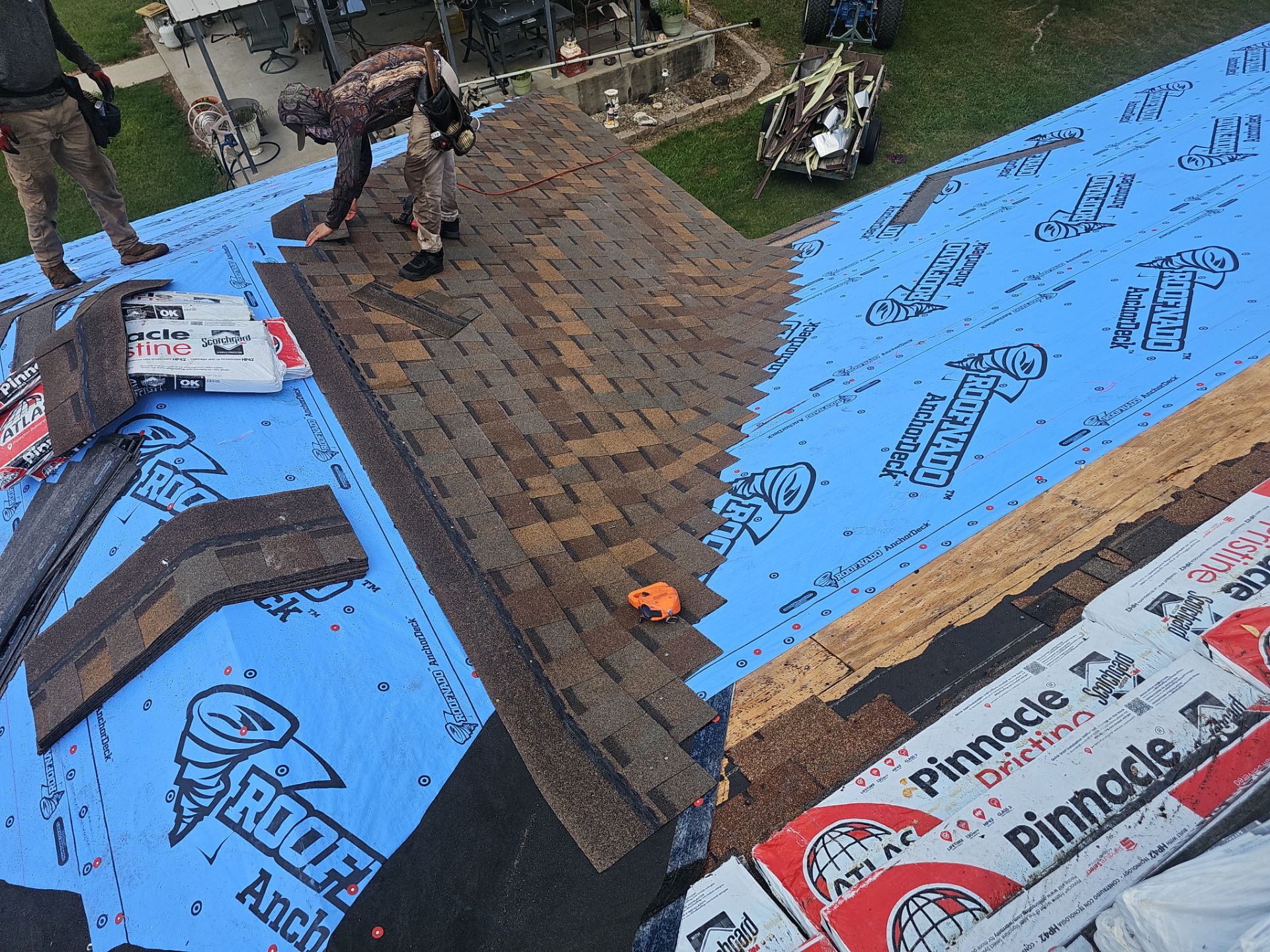 Residential Multi Structure Roofing Install - Atlas Pinnacle Pristine Shingles - Color Copper Canyon  by Titan Commercial & Residential Roofing 