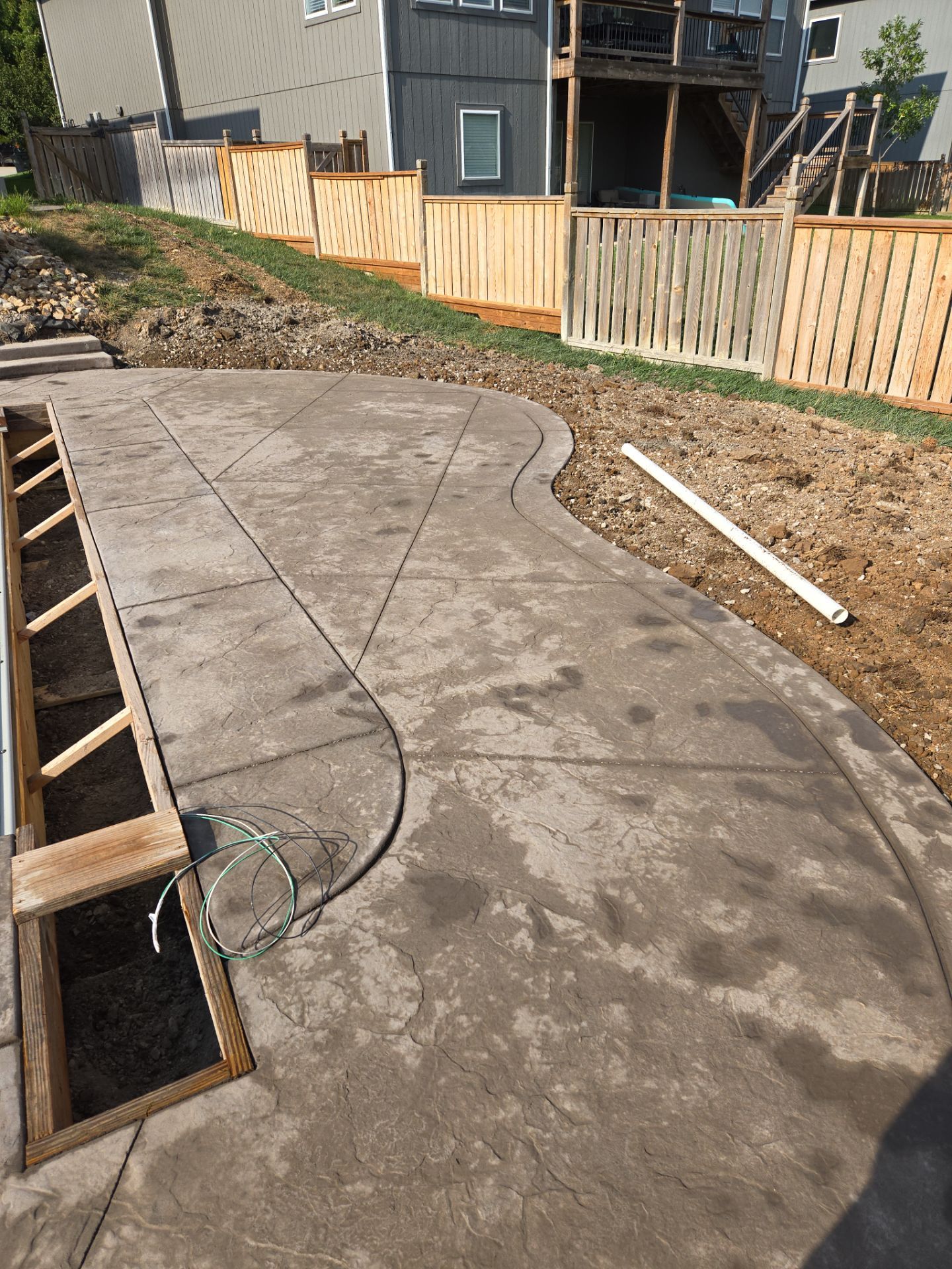 Back Yard Pool Patio by LAND ESCAPES LLC