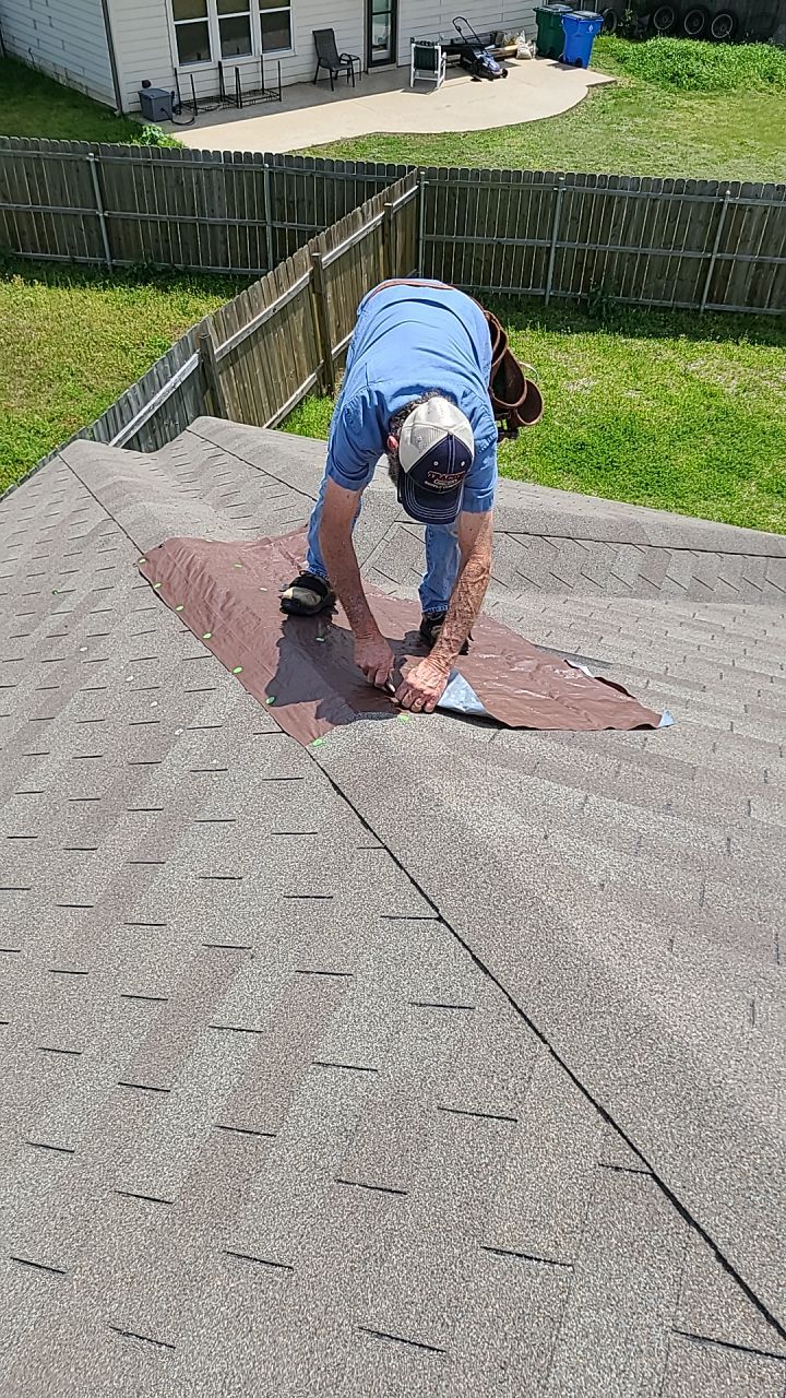Asphalt Shingle Roof Replacement and Wind Damage Restoration in Manor by Caliber Restoration LLC