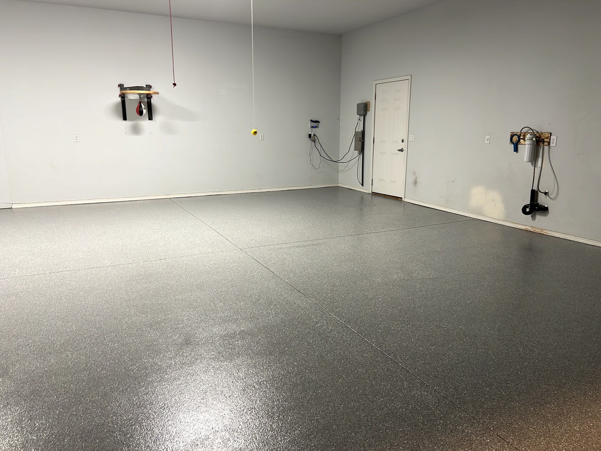 Garage Transformation using Canfield Hybrid & Grey Croc Cabinets by Croc Coatings, LLC