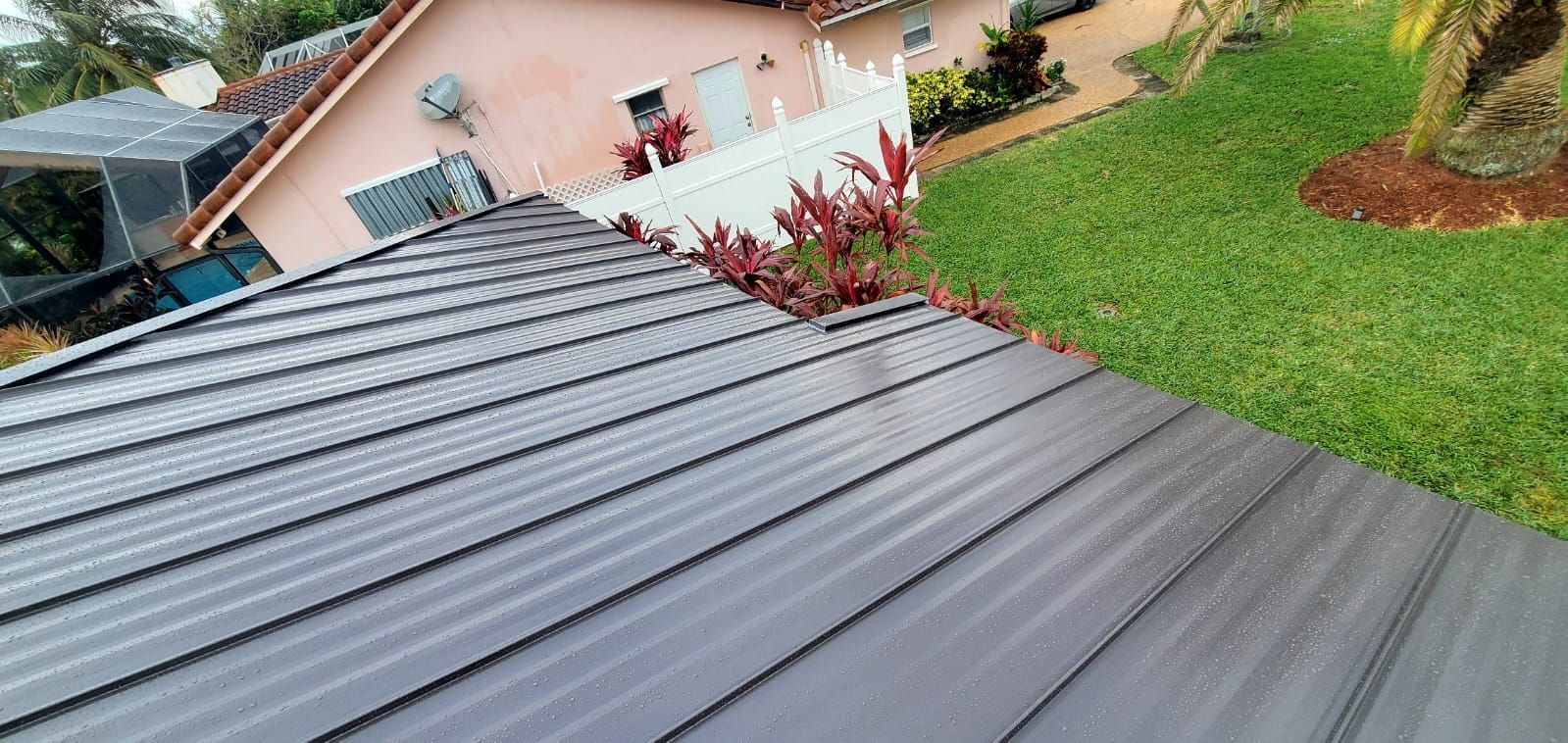 Residential Roofing Installation using 1" Nail strip metal roof by BLUES BROTHERS ROOFING