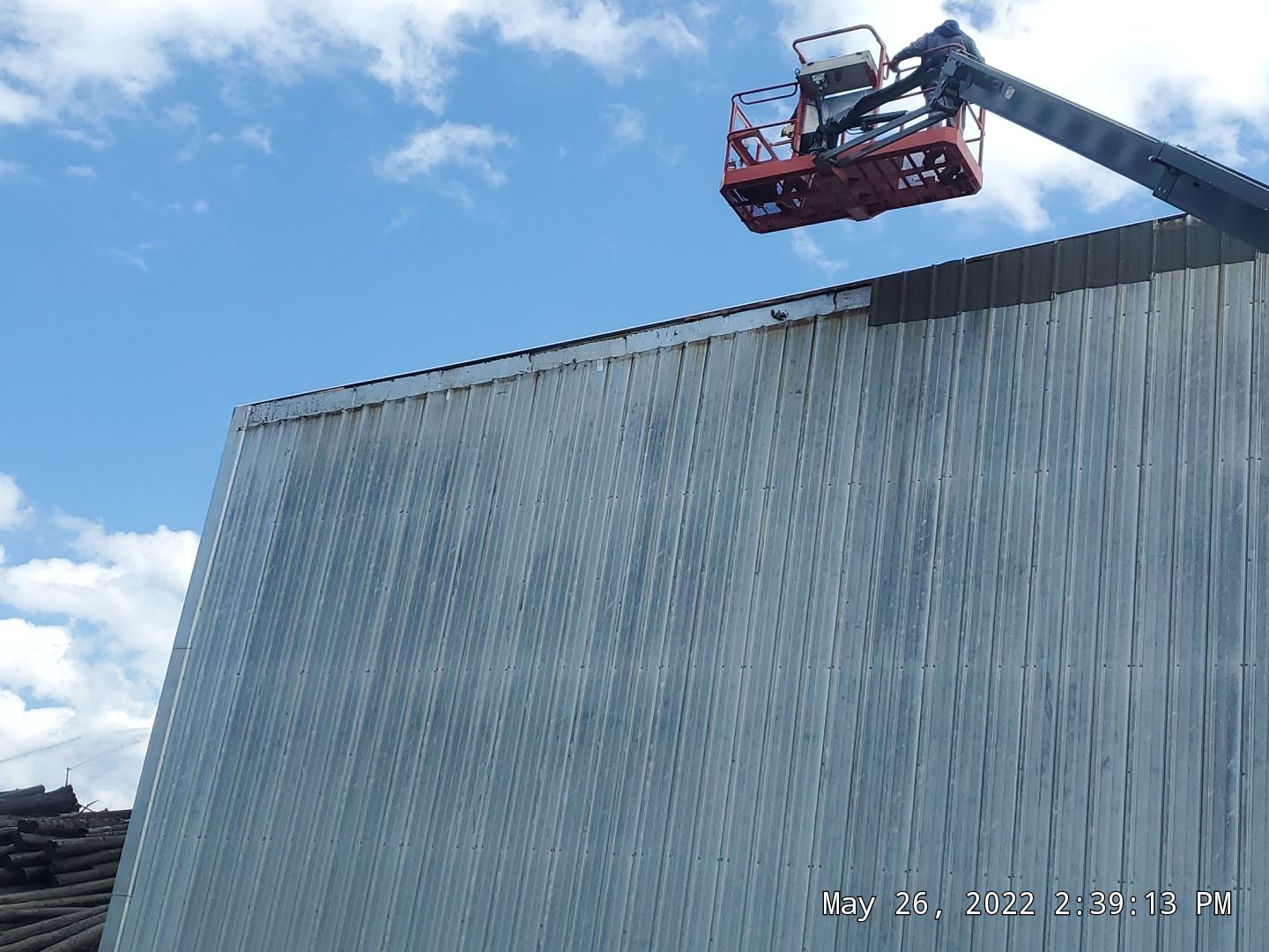 Commercial Roofing Installation using Aluminum Roofing panels by Hostetler Roofing