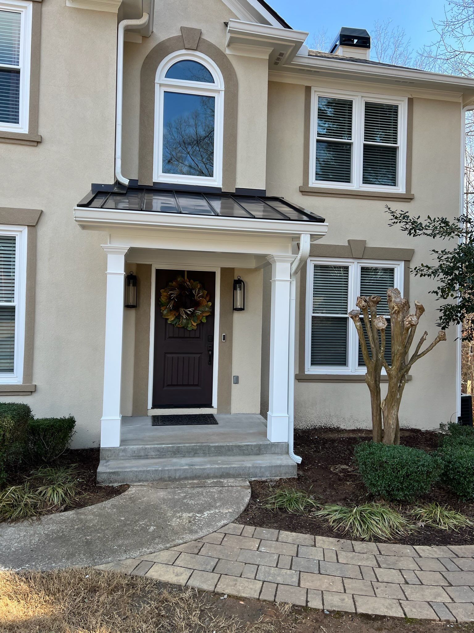 Custom Portico and Covered Porch Addition in Woodstock by Swift Home Renovations