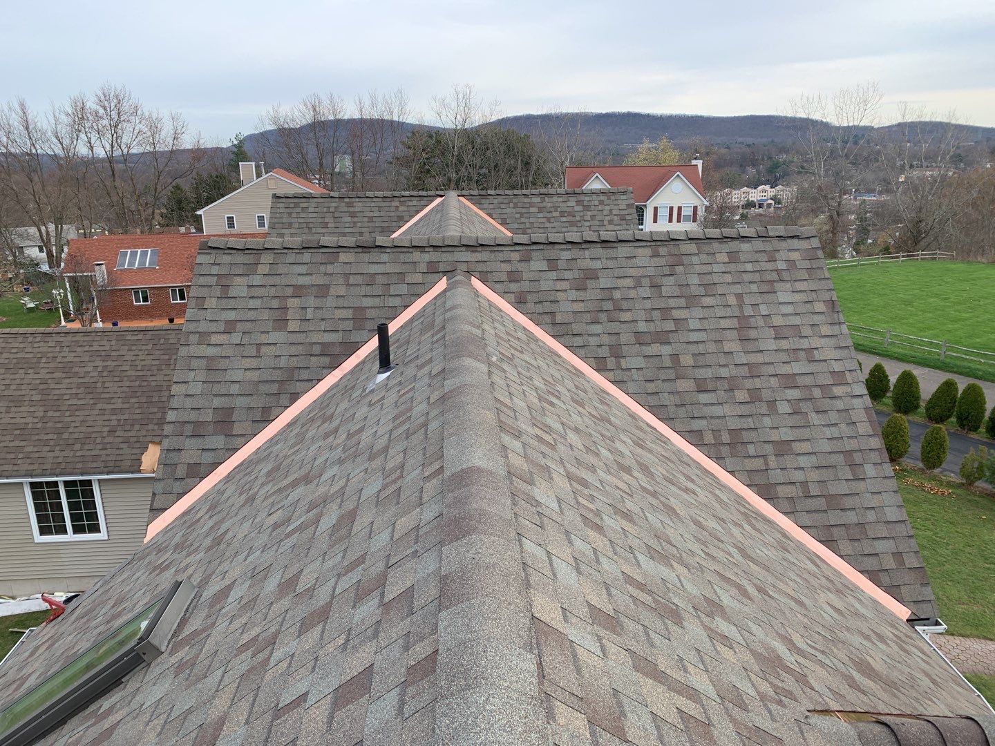 Commercial Roofing Installation using Owens Corning TruDefinition driftwood by A Plus Exterior