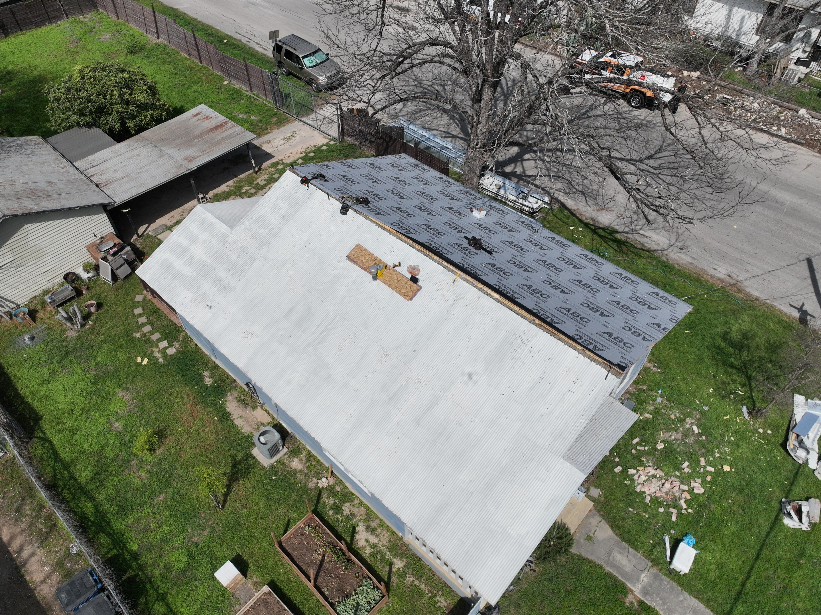 Residential Metal Roof Installation using McElroy Metal by Premier Roofing and Contracting