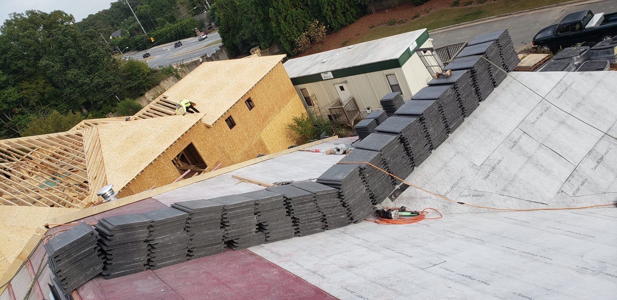 Residential Roof Replacement using Vermont Slate by Mosaic Roofing Company