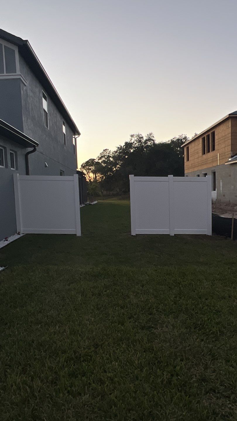 Sarasota, FL 6ft. Tall White Vinyl Privacy Fence & 3 Rail Aluminum Fence by Asap fence and gates, LLC
