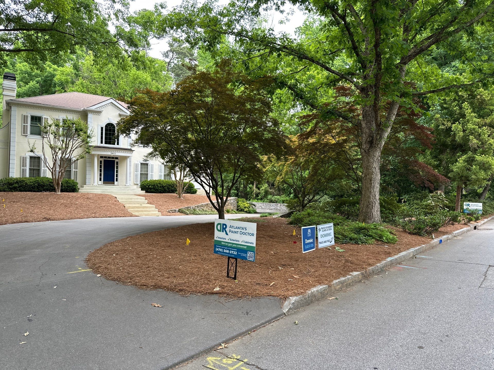 Rear Exterior Upgrade: Railings, Fence, and Stucco Column Restoration by Atlanta's Paint Doctor