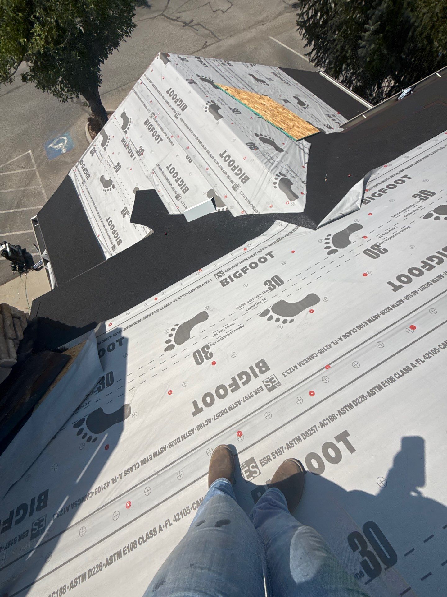 Boise Commercial Roof Replacement with Brown Architectural Shingles by Olive Roofing