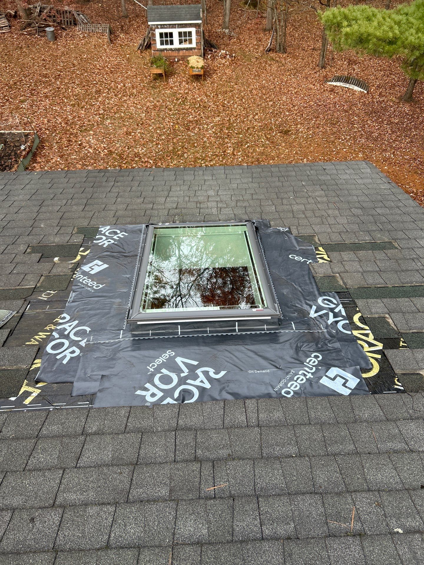 Chelmsford Triple Skylight Leak Repair with Fascia & Shingle Restoration by Mighty Dog Roofing of Greater Middlesex County