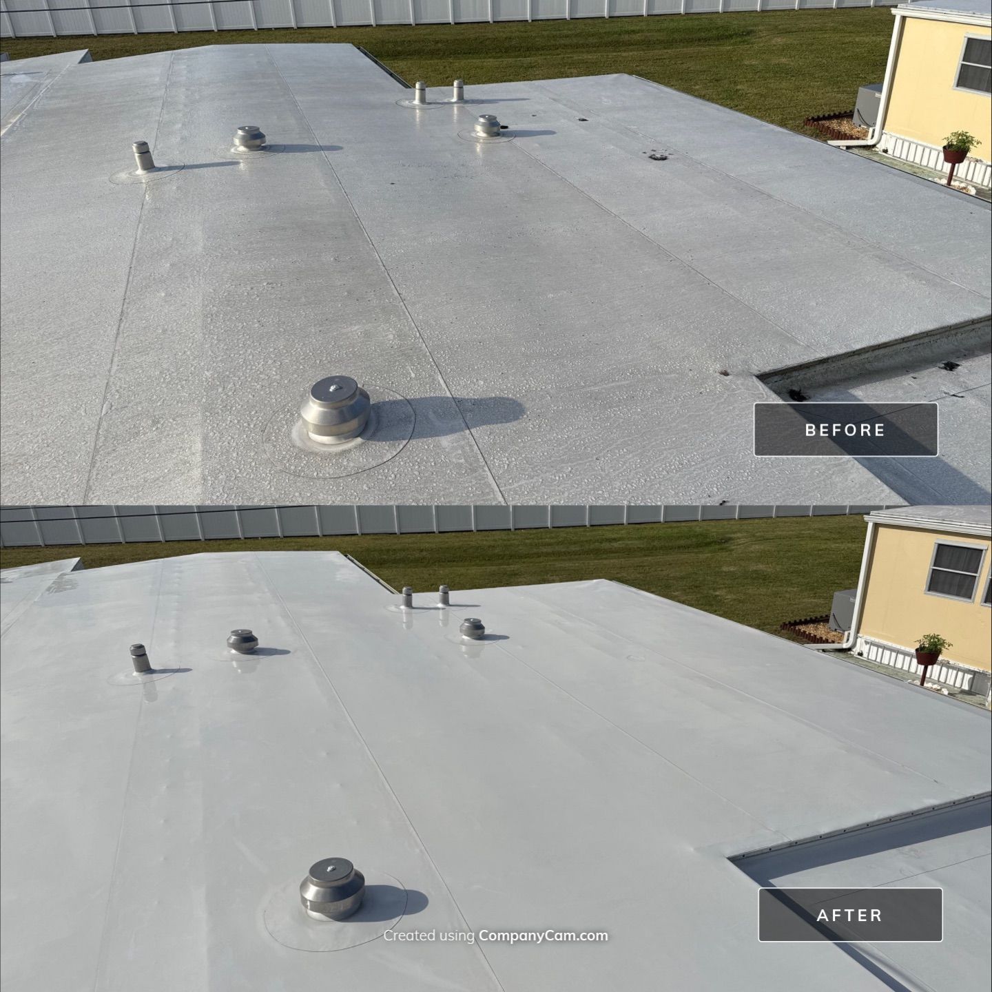 Mobile Home Soft Wash & TPO Roof Cleaning in Leisure Lake Mobile Home Park – Palmetto, FL by Sunshine AquaWash