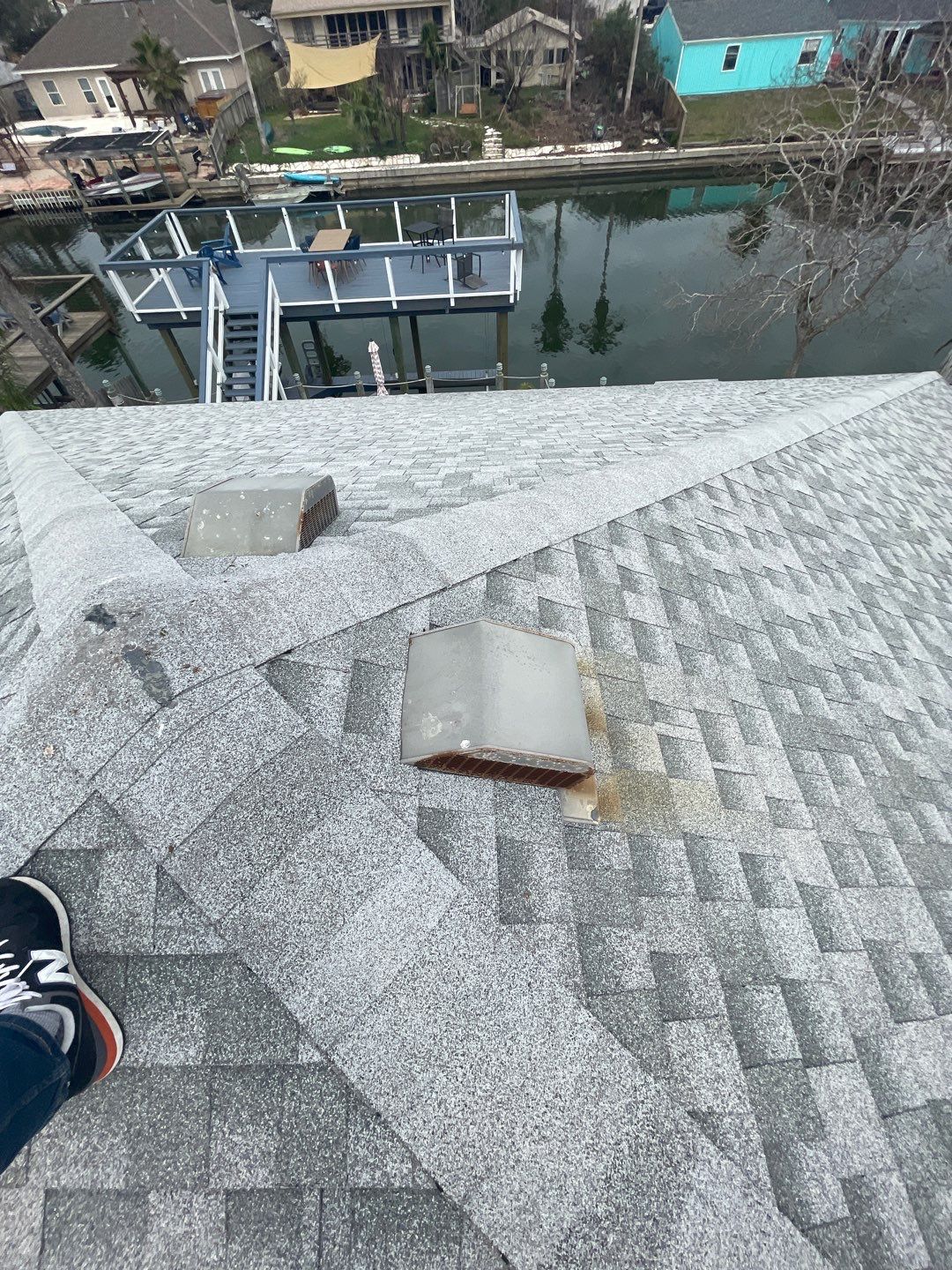 Residential Roofing Repair using Galvanized Chimney Cap & Chase by Lighthouse Roofing