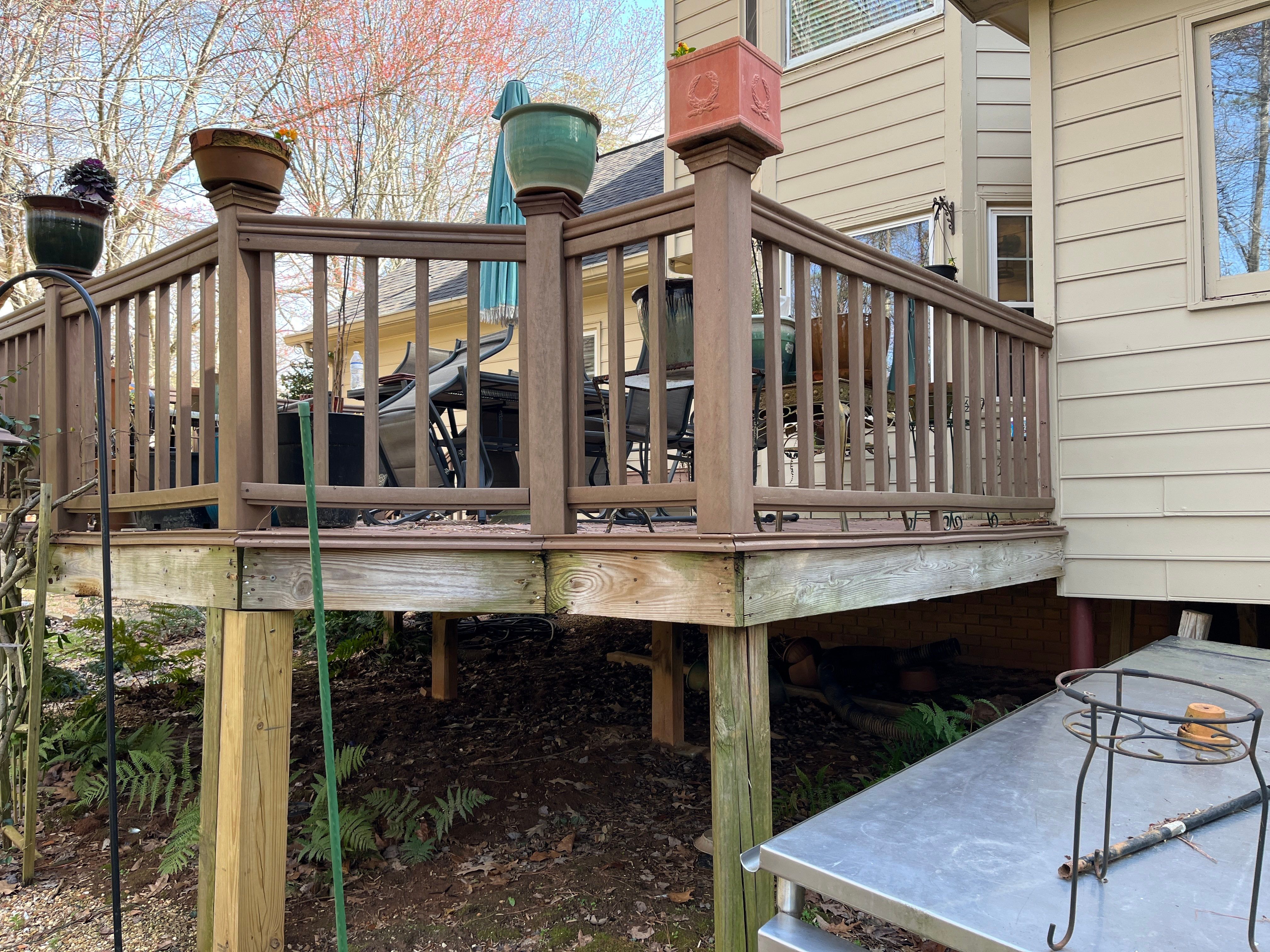 Deck Installation using Pressure Treated Pine in Peachtree Corners, GA by Nelson Exteriors 