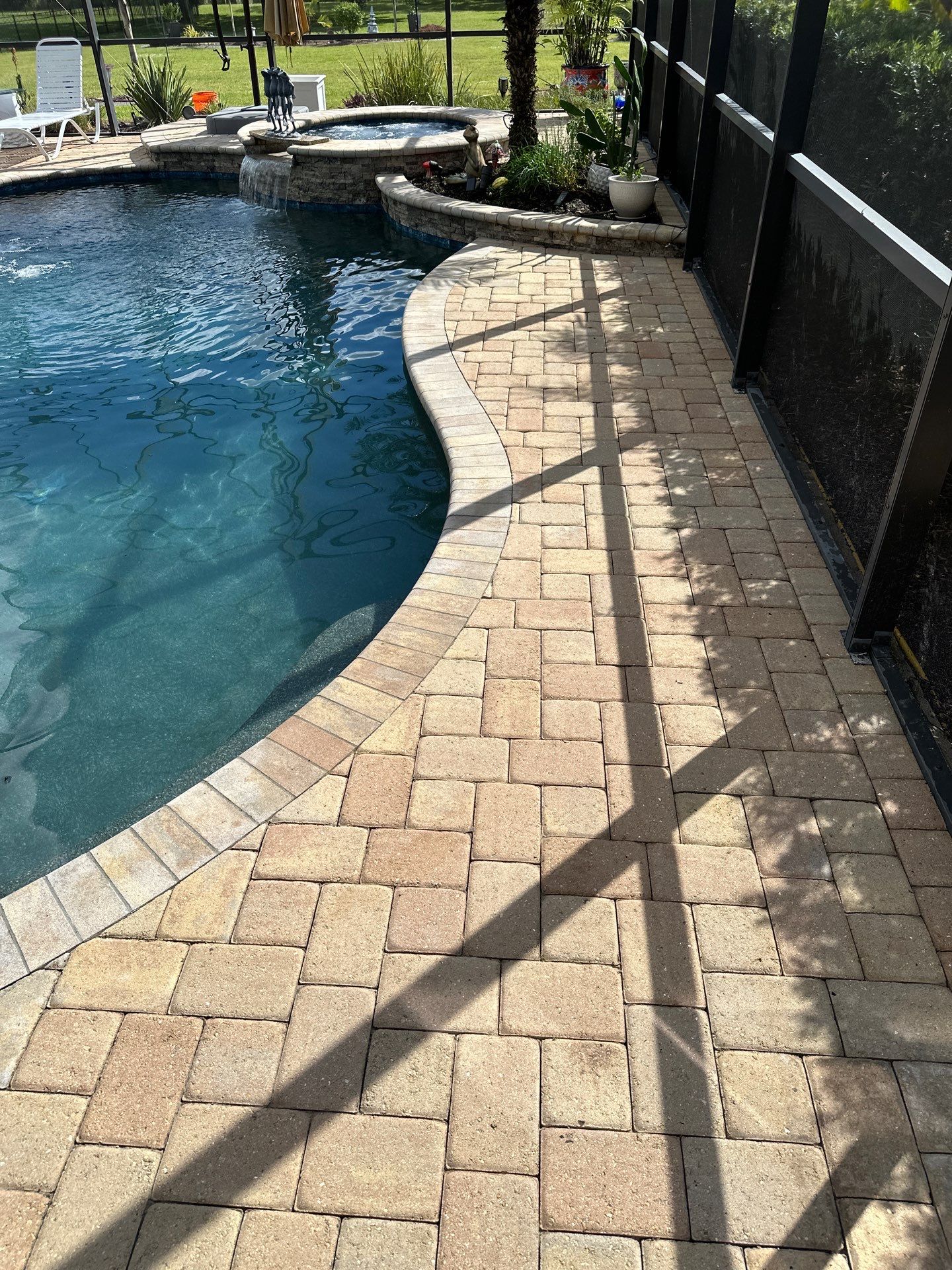 Paver Driveway, Pool Deck, Outdoor Furniture & Culvert Cleaning in Winding River Community, Bradenton, FL | Sunshine AquaWash by Sunshine AquaWash