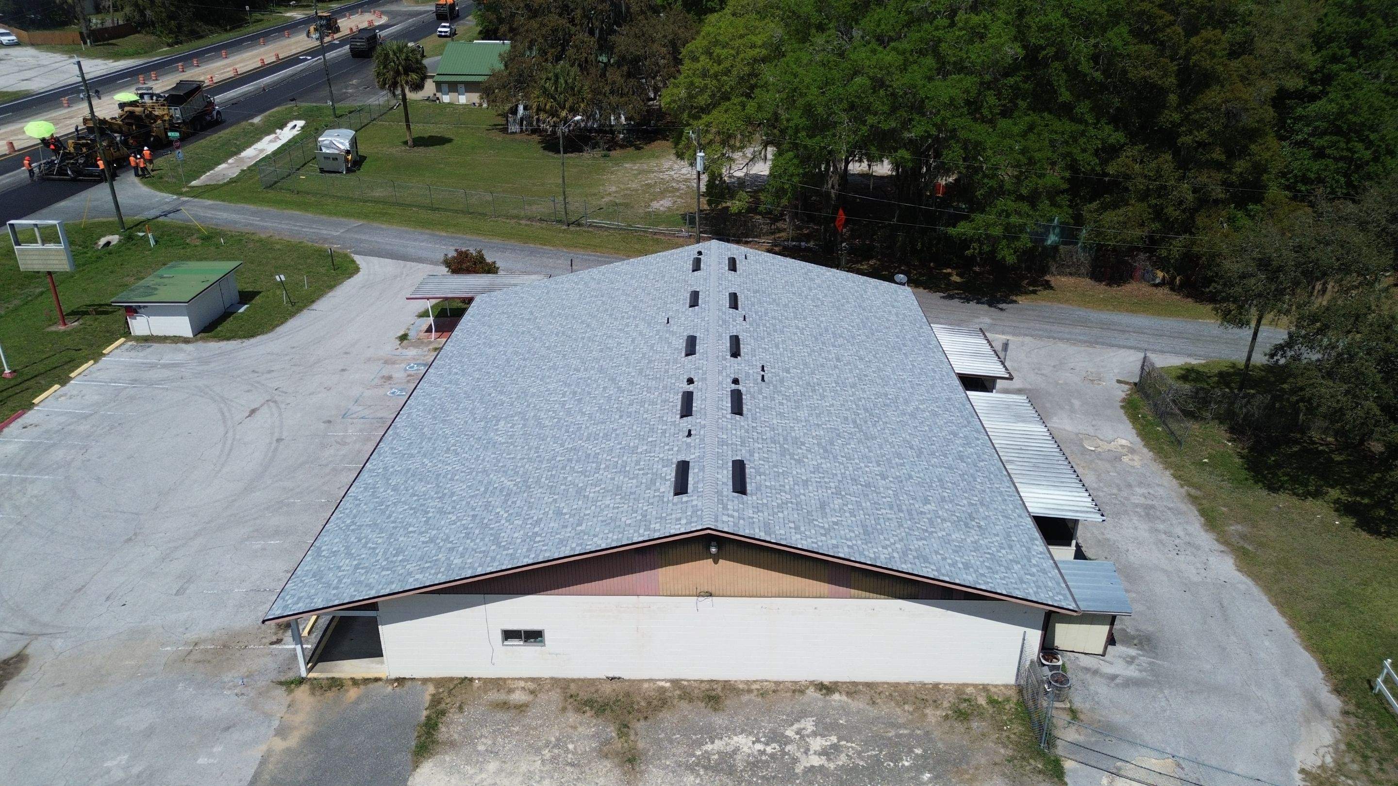 New Antique Silver Commercial Roof Replacement in Reddick, FL by Brehm Roofing