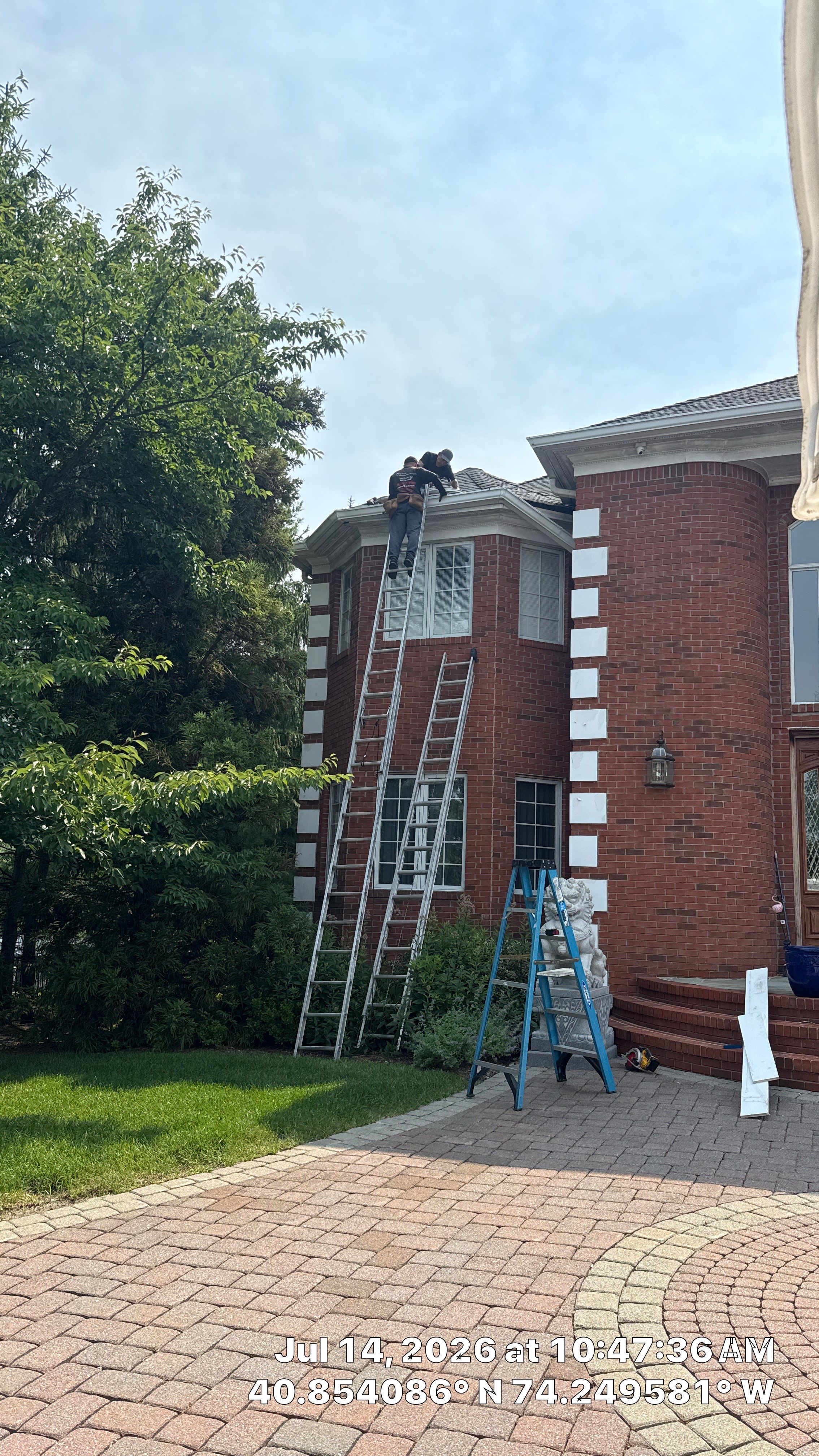 Soffit and Fascia Board Repair, Seamless Gutter Install Project in North Caldwell, New Jersey by NJ Home Maintenance Services