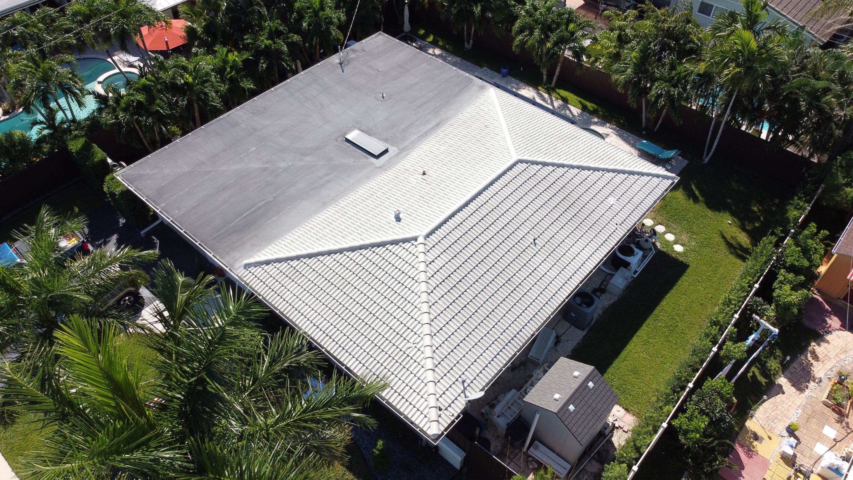 Residential Roofing Installation using 1" Nail strip metal roof by BLUES BROTHERS CONSTRUCTION CORP