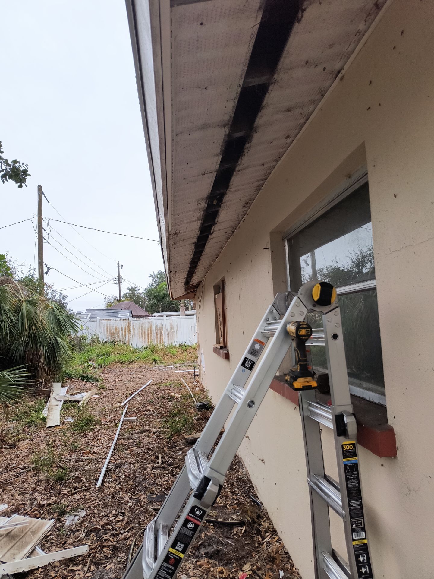 White Soffit and Fascia Upgrade in Sarasota FL by Gutter Professors