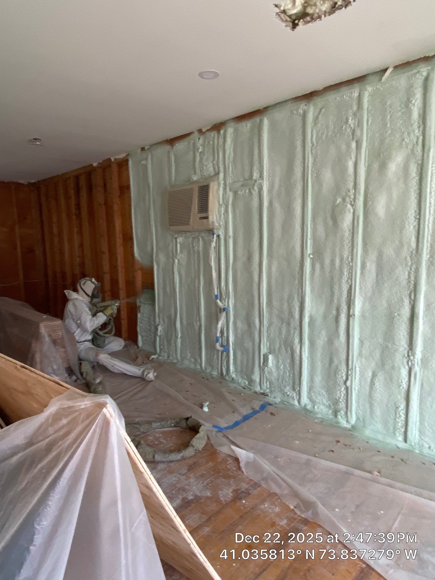 Exterior Walls Using Closed-Cell Spray Foam by NYS Foam & Energy