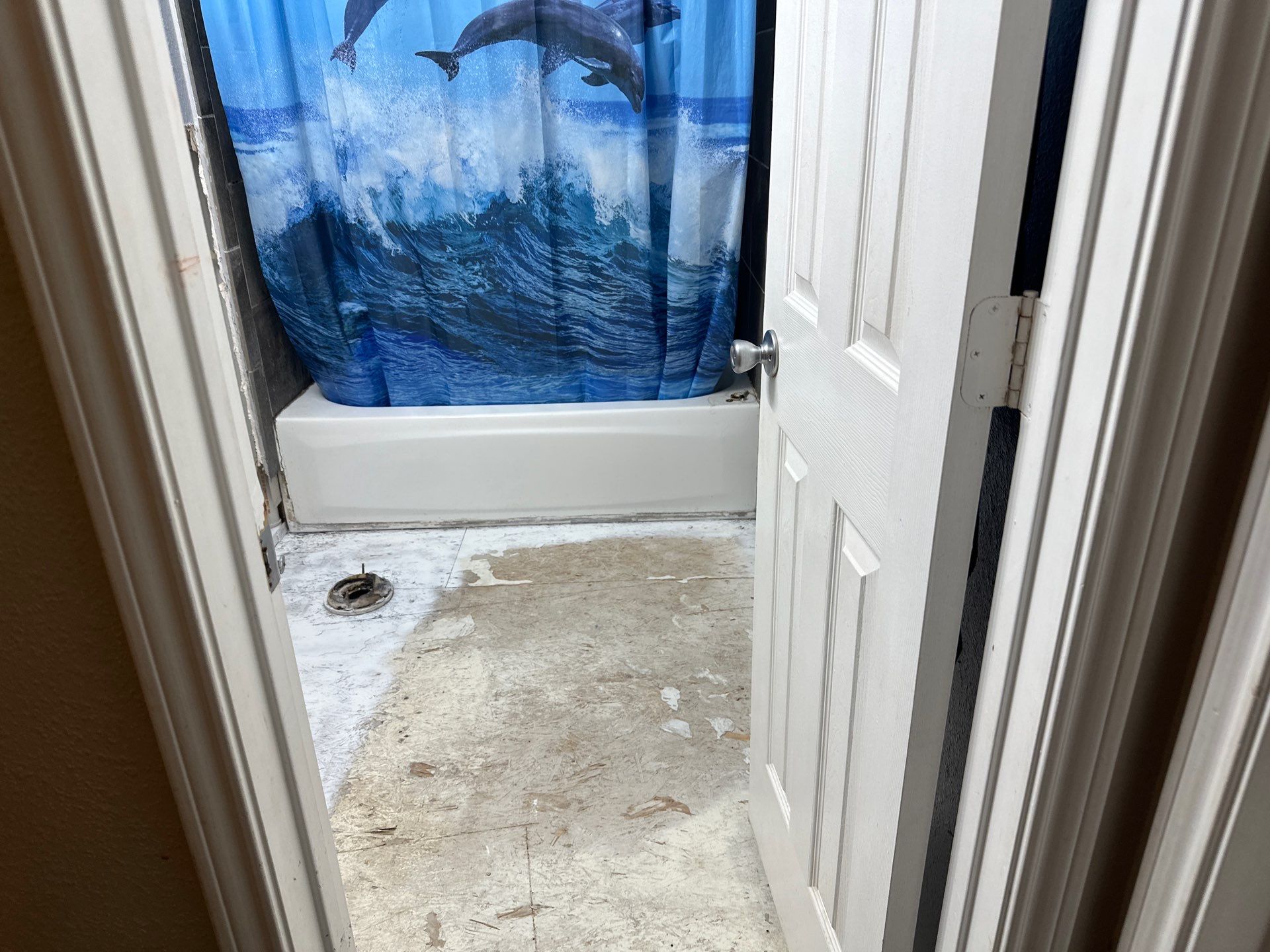 Bathroom Remodel using Water mitigation equipment by L&T General Contractors and Restoration INC