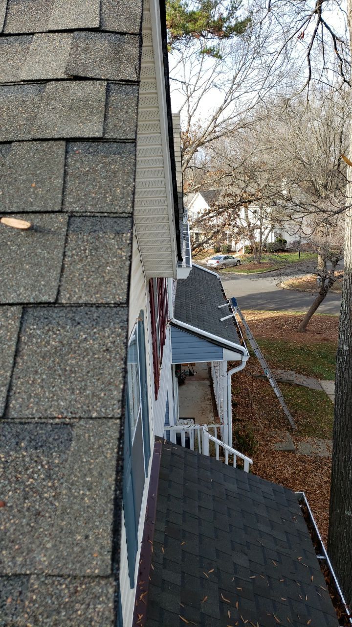Gutter Cleaning using water by Power Wash Masters LLC