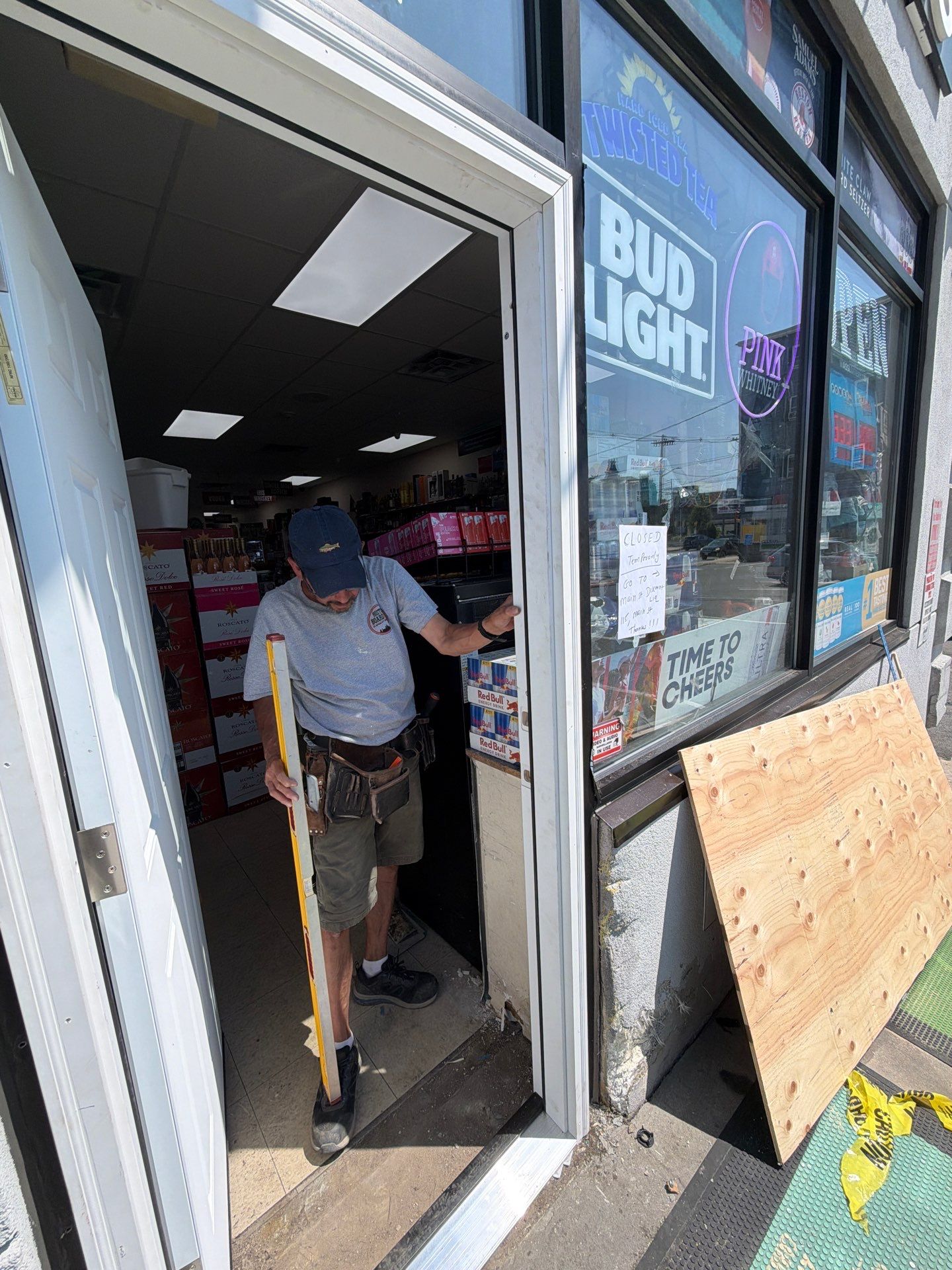 Retail Storefront Emergency Board Up and Door Replacement in Peabody by Boston Board Up
