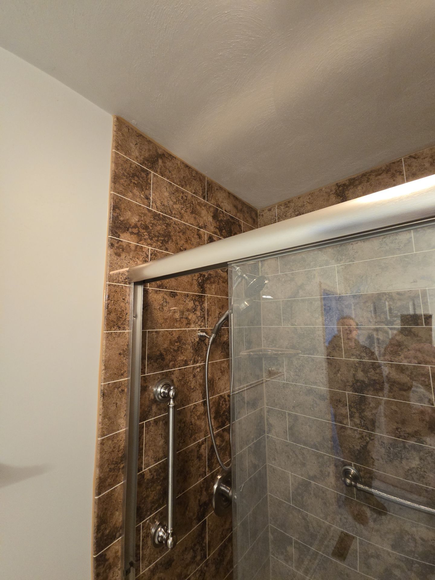 Tub to Shower in Madiera Granite by BathPlanet SW Virginia