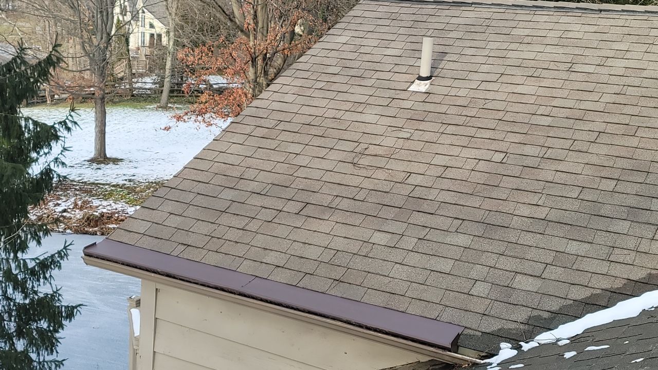 ATLAS PINNACLE HP COLOR: SCOTCHGARD HEATHERBLEND DRIP EDGE: MUSKET BROWN by Eagle Eye Roofing