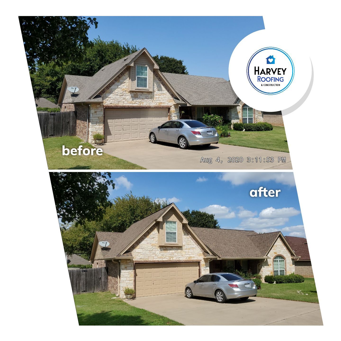 Residential Roofing Installation using ATLAS StormMaster Shake by Harvey Roofing & Construction