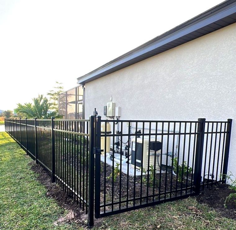 Aluminum Fence Installation using Black 3 Rail Aluminum Fence by Asap fence and gates, LLC
