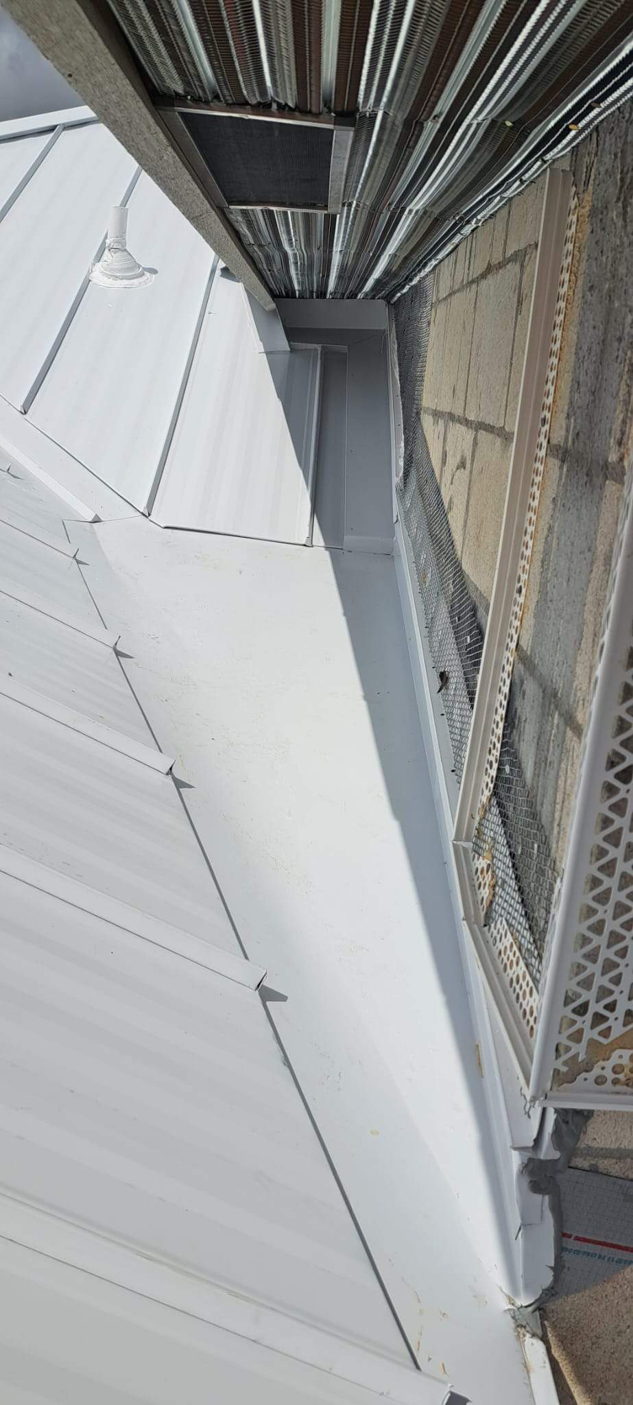 24ga 1" Nail-Strip Regal White  by Total Roofing System The Metal Roof Experts