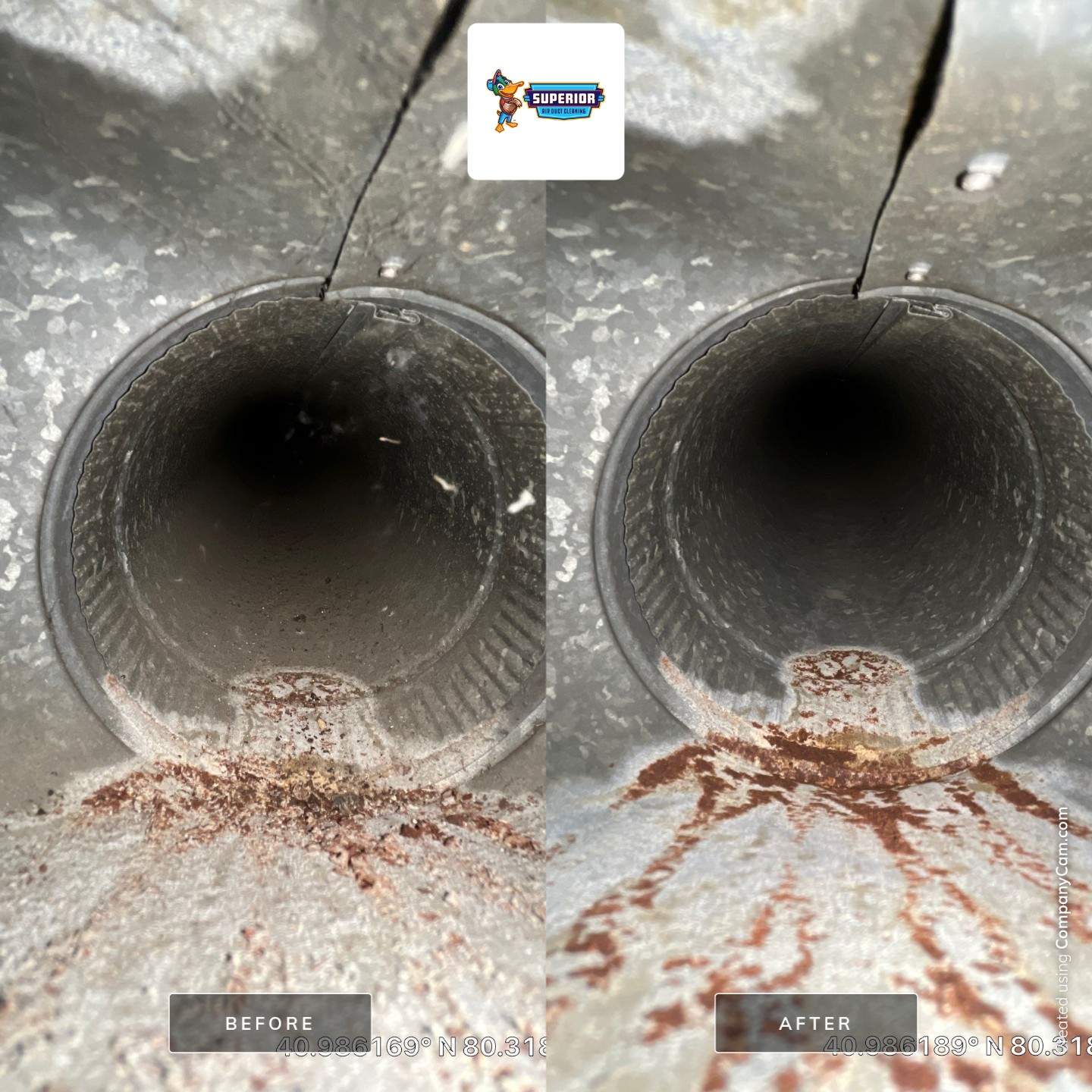 Air Duct Cleaning With a Vacuum Truck in New Castle, PA. by Superior Air Duct Cleaning